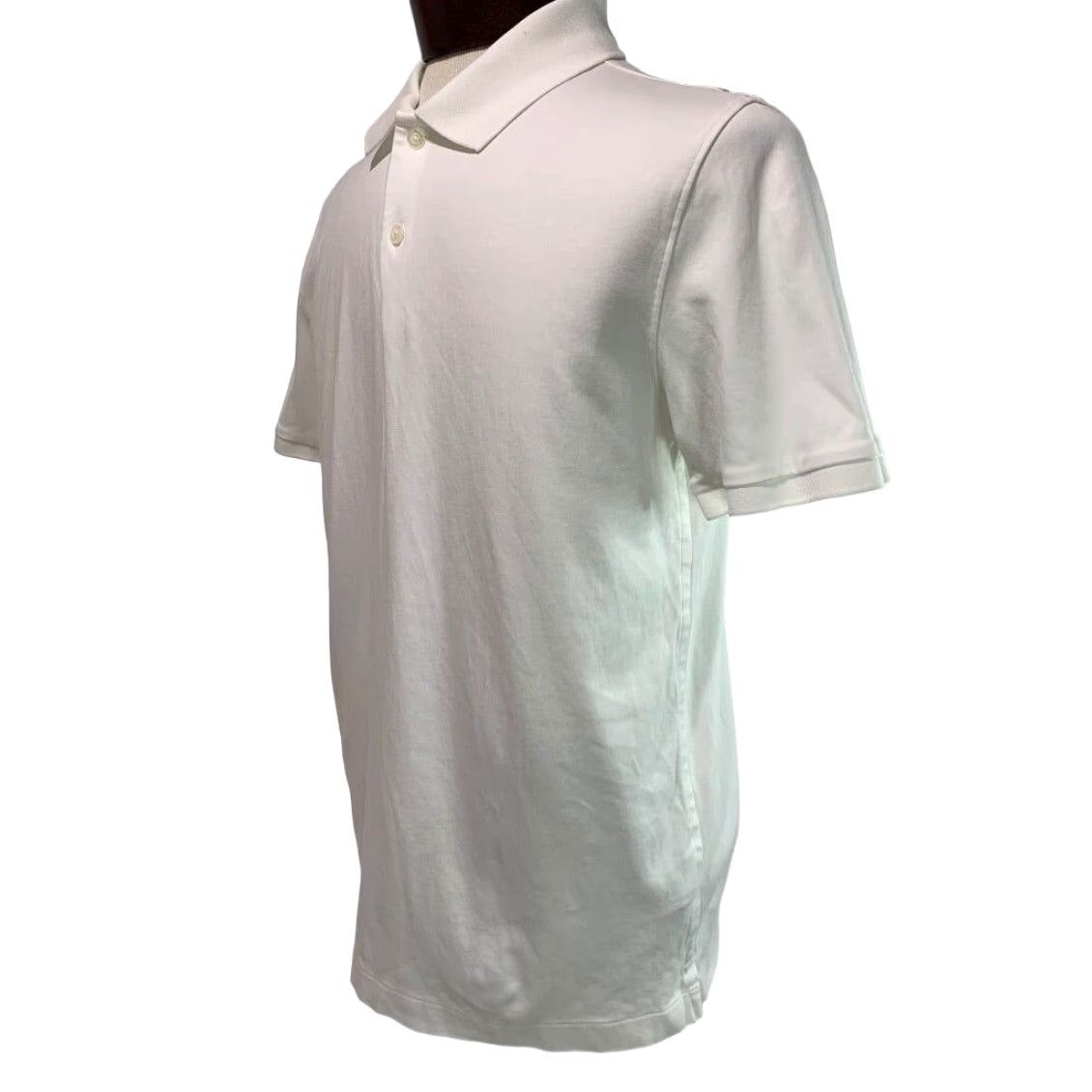 Banana Republic VINTAGE Banana Republic Polo White Short Sleeve Shirt Golf Shirt Luxury Touch Performance L Mens Large White Chest 19.5 Length 25.5 100% Cotton Size US L / EU 52-54 / 3 - 3 Thumbnail