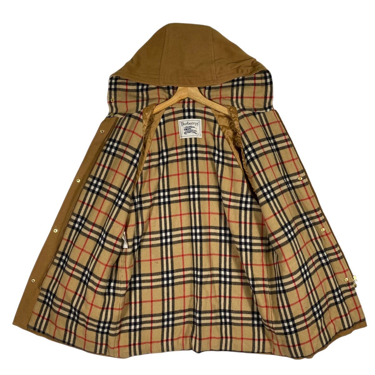 Burberry × Burberry Prorsum × Vintage Vintage Burberrys Nova Check Button Long Jacket Hoodie Size US M / EU 48-50 / 2 - 1 Thumbnail