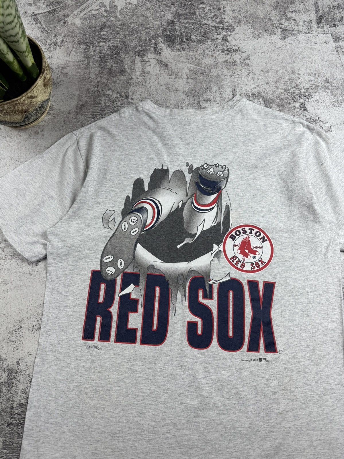 MLB Boston Red Sox Nutmeg Men’s XL Cotton Vintage Baseball MLB Jersey USA T Shirt Size US XL / EU 56 / 4 - 15 Thumbnail