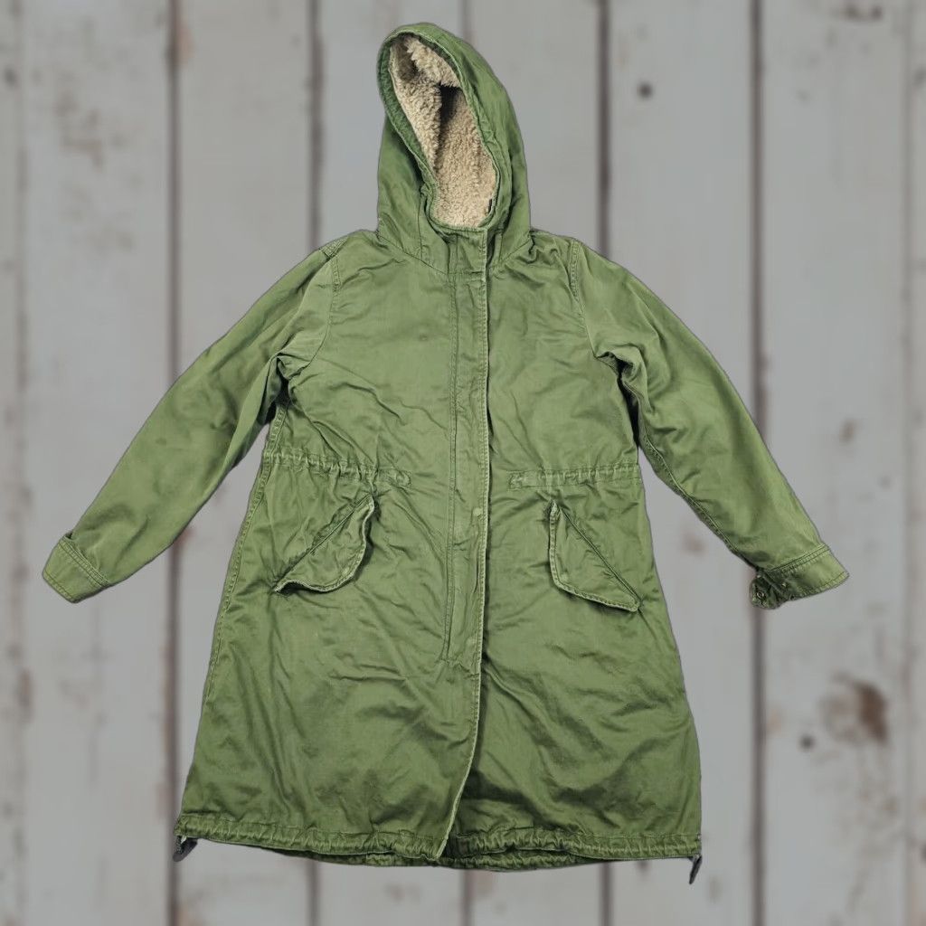 Uniqlo VINTAGE Uniqlo Parka Jacket Womens XS Green Hooded Full Zip Sherpa Lined Outdoor Size XS / US 0-2 / IT 36-38 - 1 Thumbnail