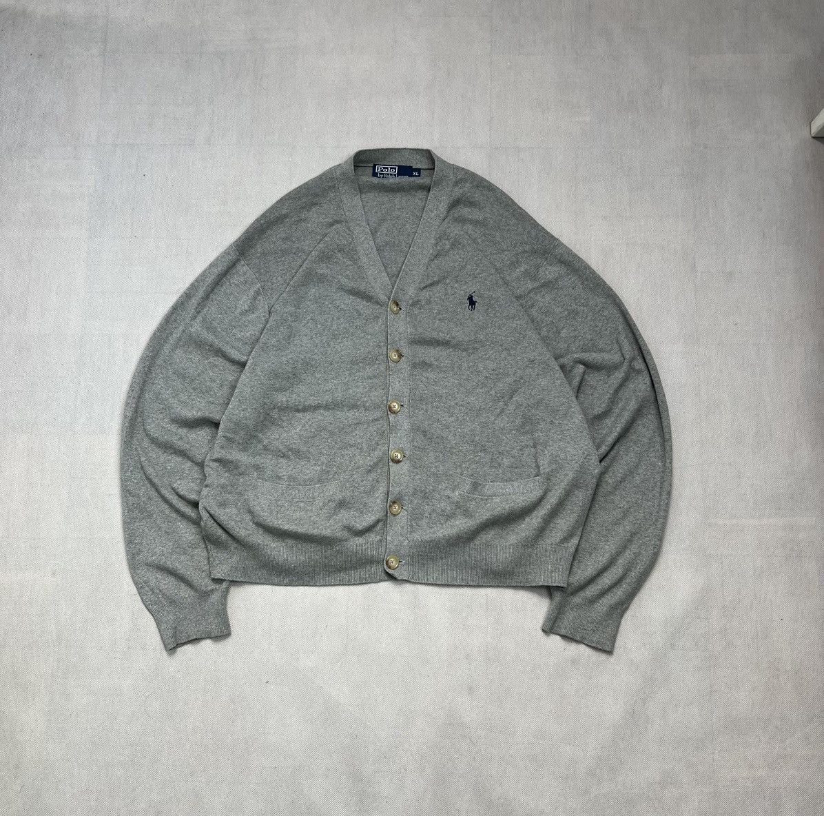 Polo Ralph Lauren × Ralph Lauren Cardigan Polo Ralph Lauren 100% Pima Cotton vintage boxy fit Size US XL / EU 56 / 4 - 1 Thumbnail