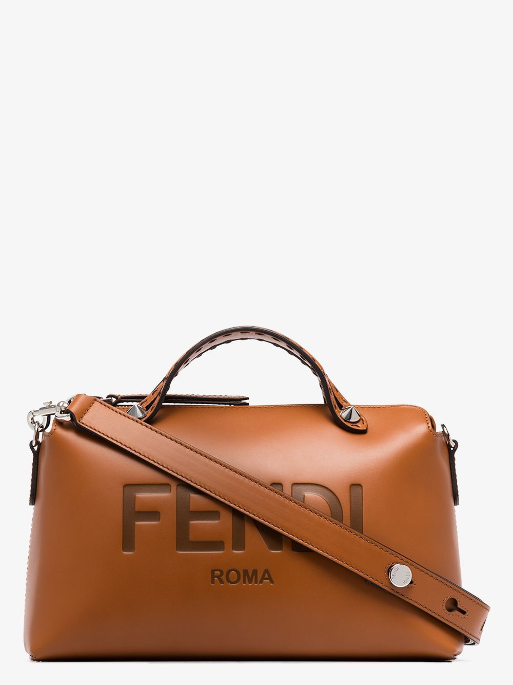 image of Fendi Logo By The Way Crossbody Bag in Brown, Women's