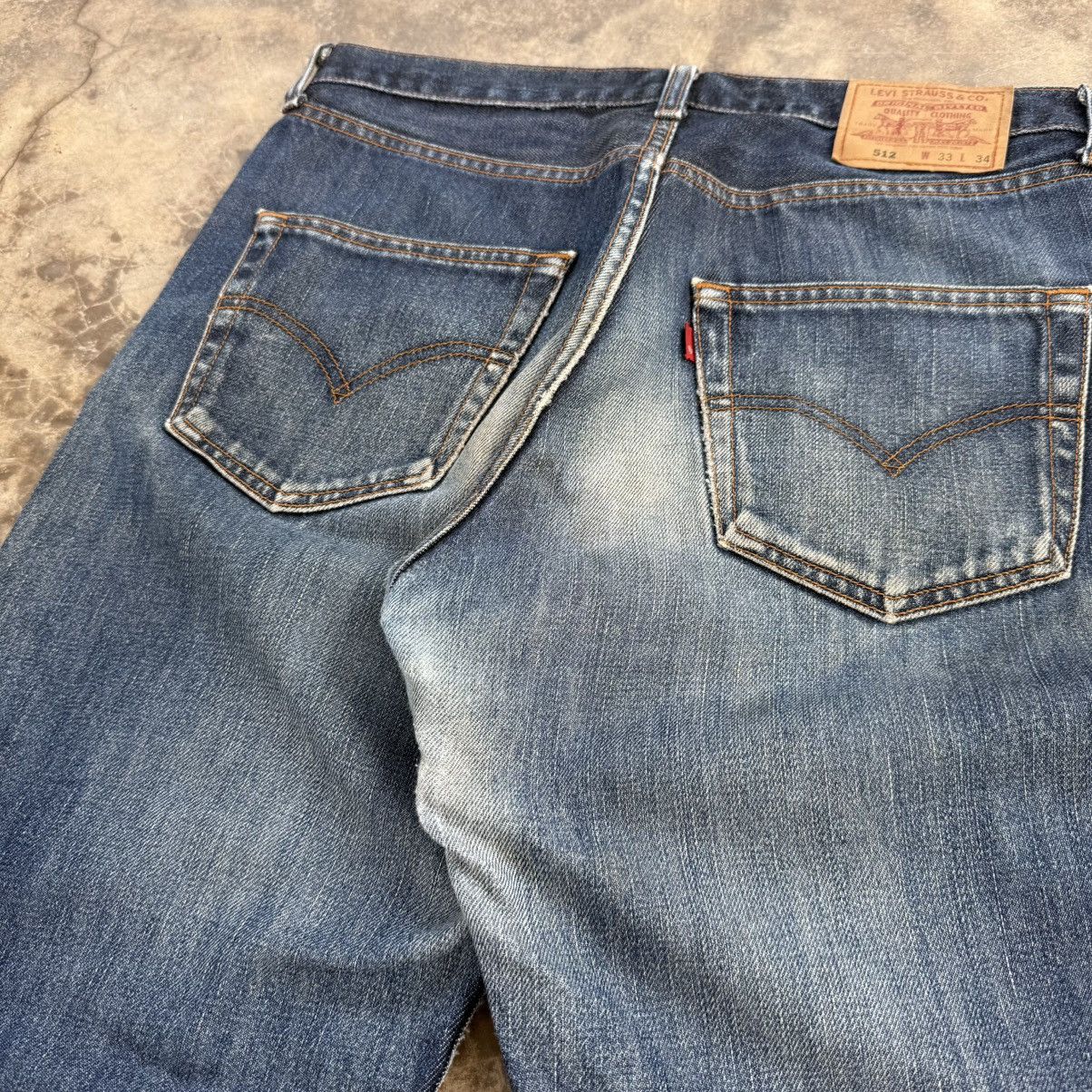 Levi's Vintage Clothing VINTAGE LEVI’S 512 FADED JEAN DENIM PANTS Size US 33 - 10 Thumbnail