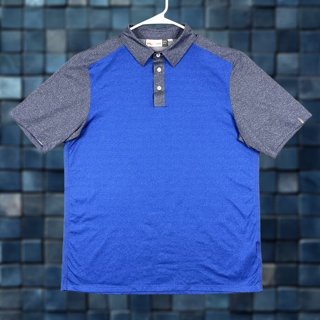 KJUS KJUS Shirt Mens M Blue Stowe Primeflex Polo Stretch Performance Golf UPF 30 Polo M Blue Sports Size US M / EU 48-50 / 2 - 1 Thumbnail