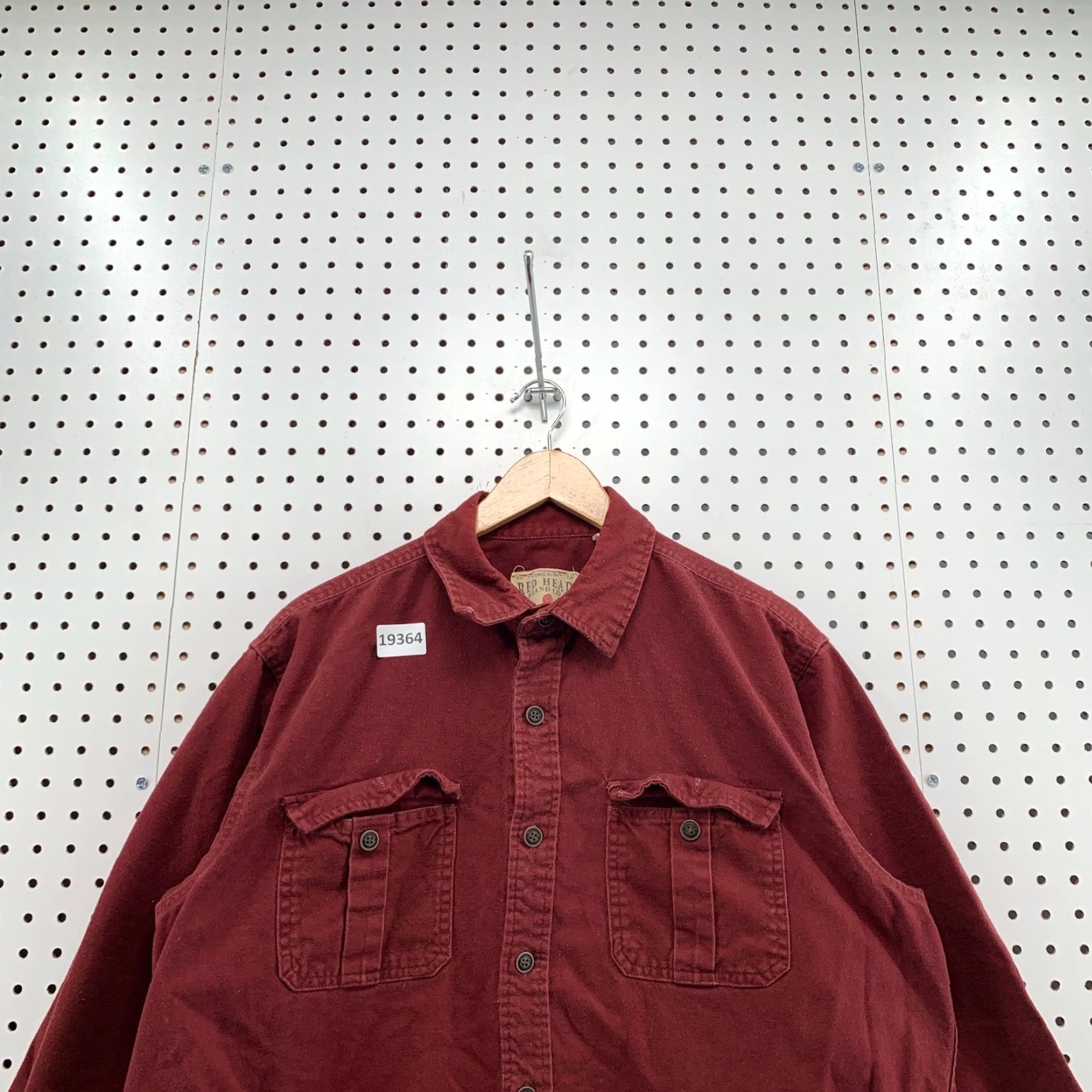 Vintage VINTAGE RedHead Button-Up Shirt Red Long Sleeve Burgundy Pockets Heavyweight L 23x30.5 Size US L / EU 52-54 / 3 - 5 Thumbnail
