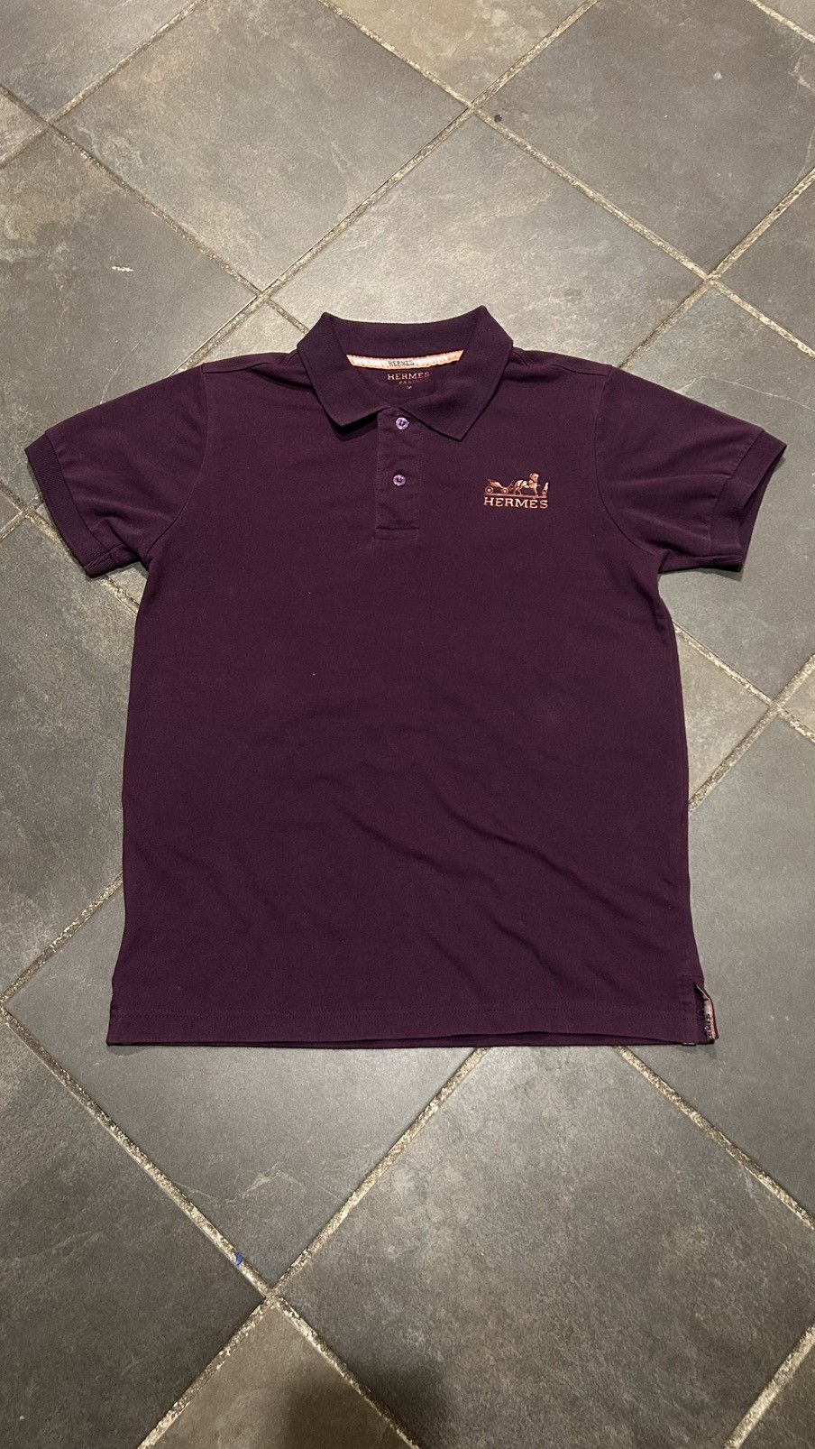 Hermes Hermes purple polo designer Size US M / EU 48-50 / 2 - 1 Thumbnail