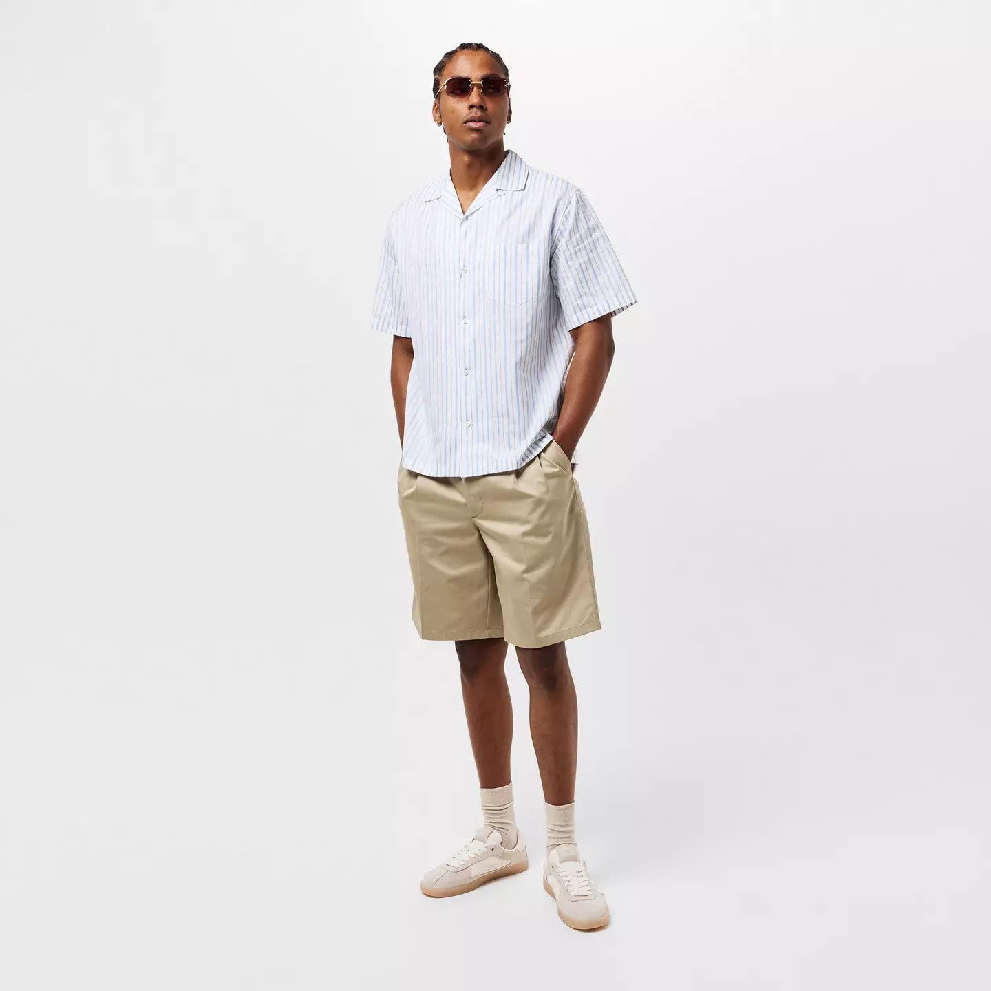 Amiri o1g2r1mq0426 Pacific Suede Low-Top Trainers in Birch Size US 9 / EU 42 - 6 Thumbnail