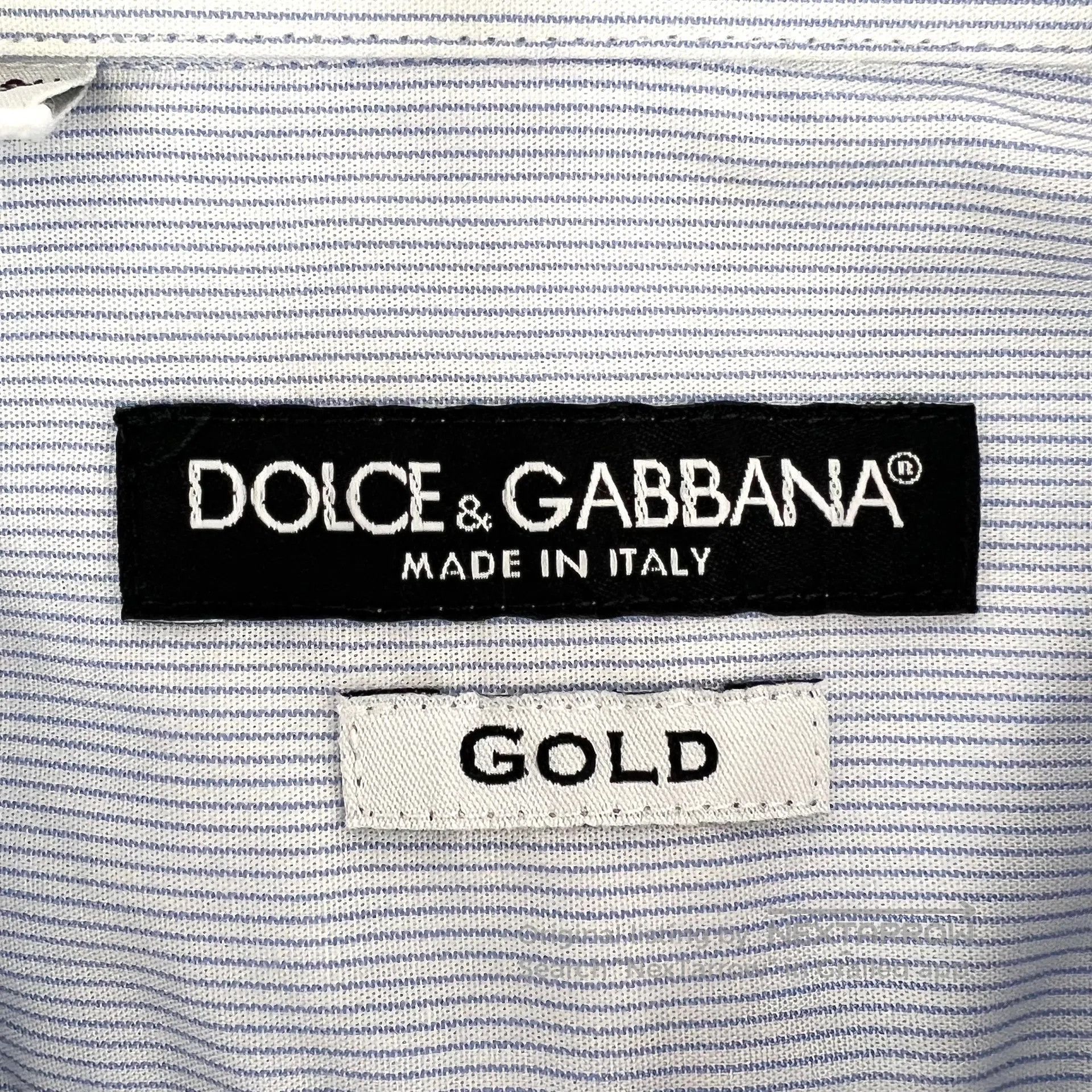 Dolce & Gabbana Dolce Gabbana Blue fine striped cotton collar single-breas Size US XS / EU 42 / 0 - 5 Thumbnail