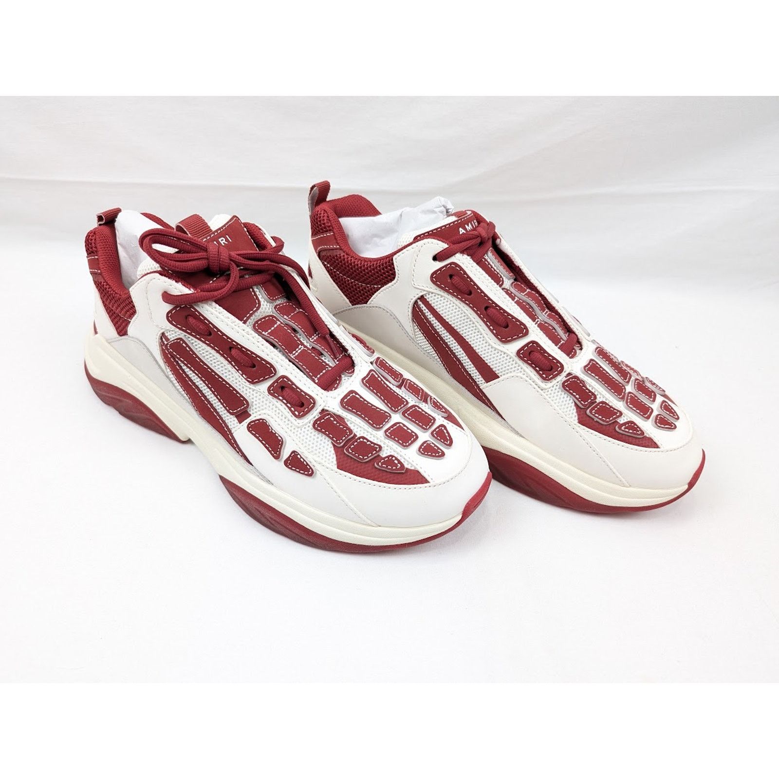Amiri o1rshd1 Bone Runner in Cream/Red Size US 10 / EU 43 - 14 Thumbnail