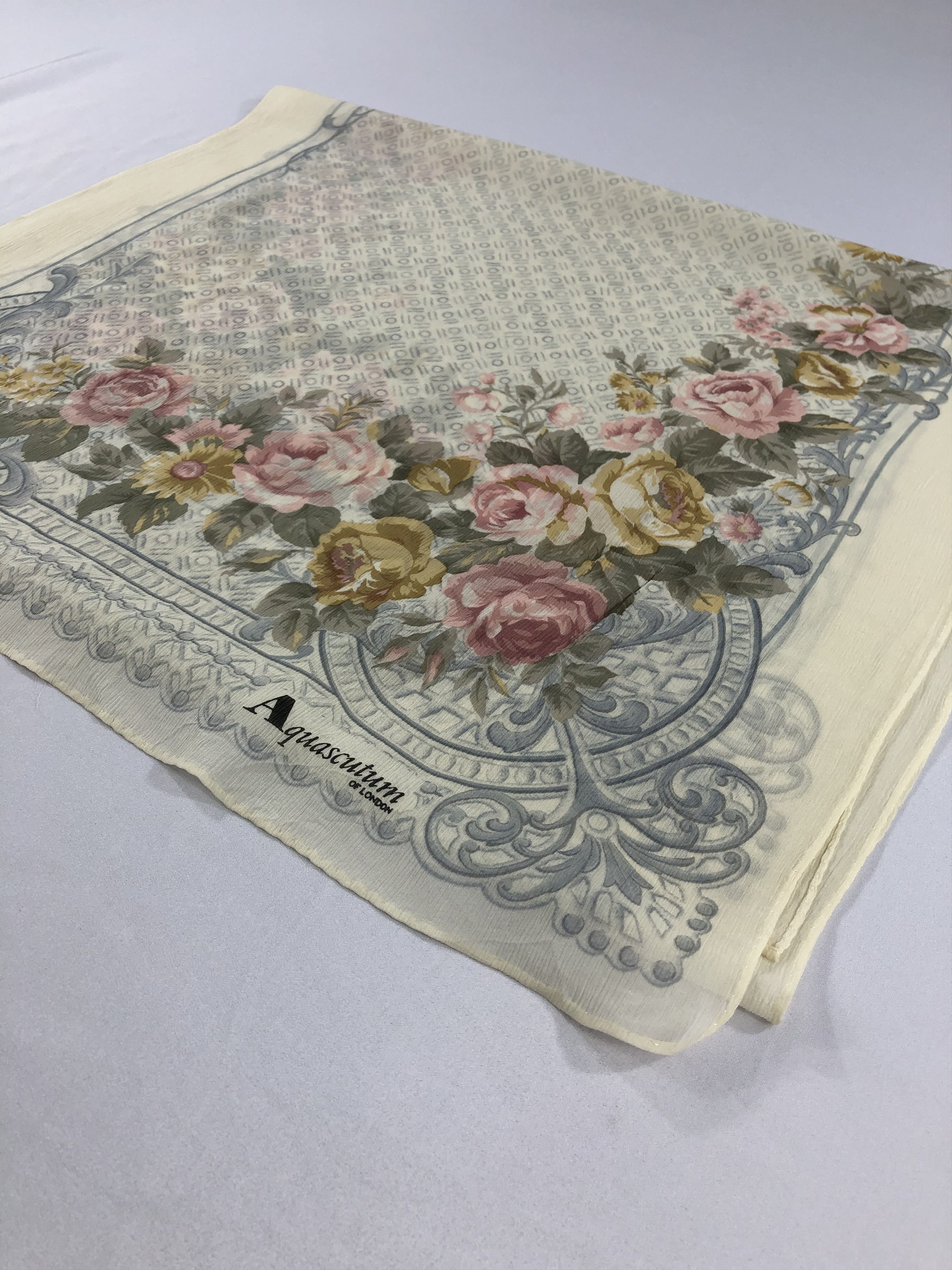 Aquascutum Vintage Aquascutum Silk Scarf Size ONE SIZE - 3 Thumbnail