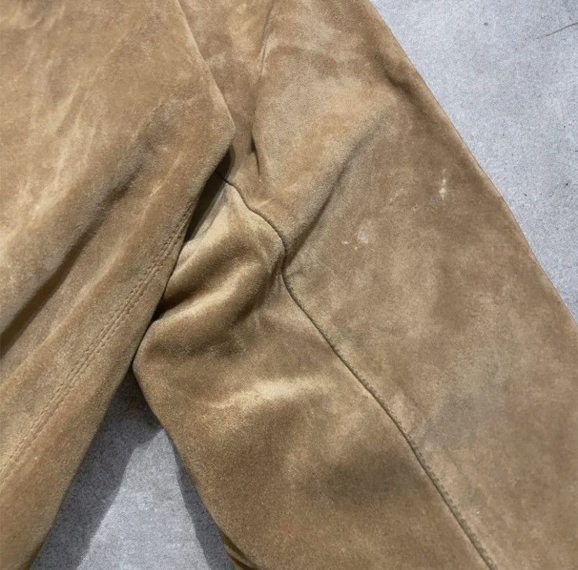 Mercedes-Benz Leather suede bomber jacket mercedes benz made in italy 90s Size US XL / EU 56 / 4 - 4 Thumbnail