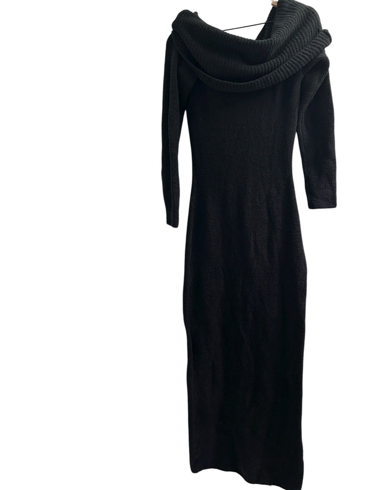 SKIMS NWT SKIMS Cozy Knit Off the Shoulder Dress XL Onyx Size XL / US 12-14 / IT 48-50 - 6 Thumbnail