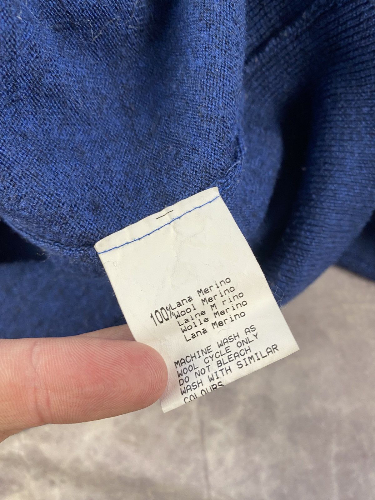Katharine Hamnett London Vntg Katharine Hamnett Merino Wool Blue Cardigan Size: XL Size US XL / EU 56 / 4 - 4 Thumbnail