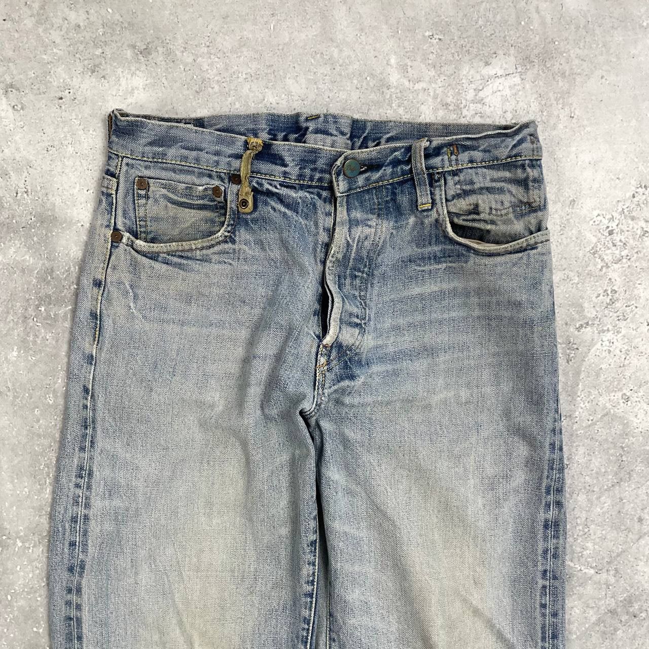 The Duffer of St.George Duffer Selvedge Distressed & Stained Faded Chinch Back Jeans Size US 32 / EU 48 - 3 Thumbnail