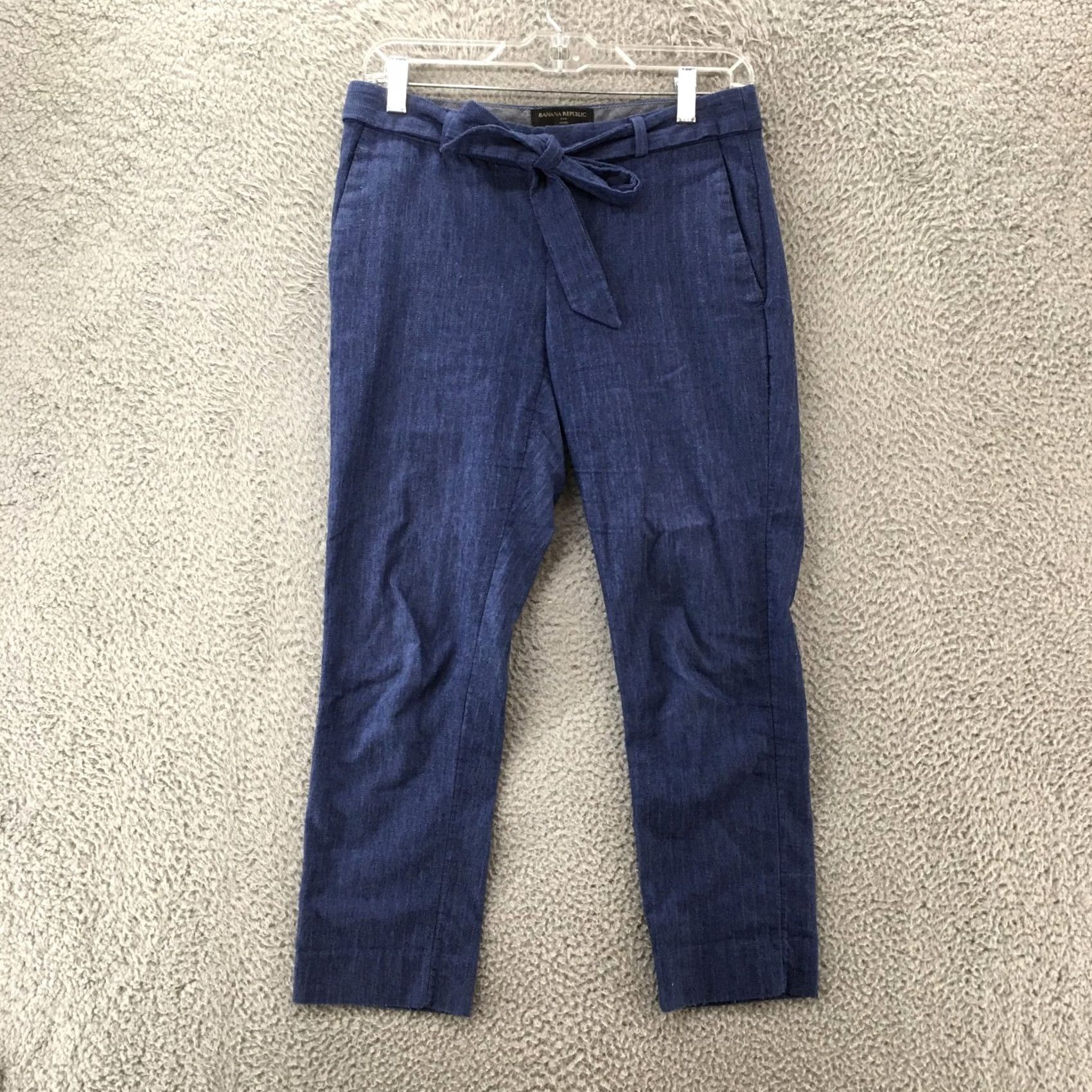 Banana Republic Banana Republic Avery Paperbag Trouser Pants Womens 0P Blue Mid Rise Zip Fly Pants Boys? Size 25" / US 0 / IT 36 - 2 Thumbnail