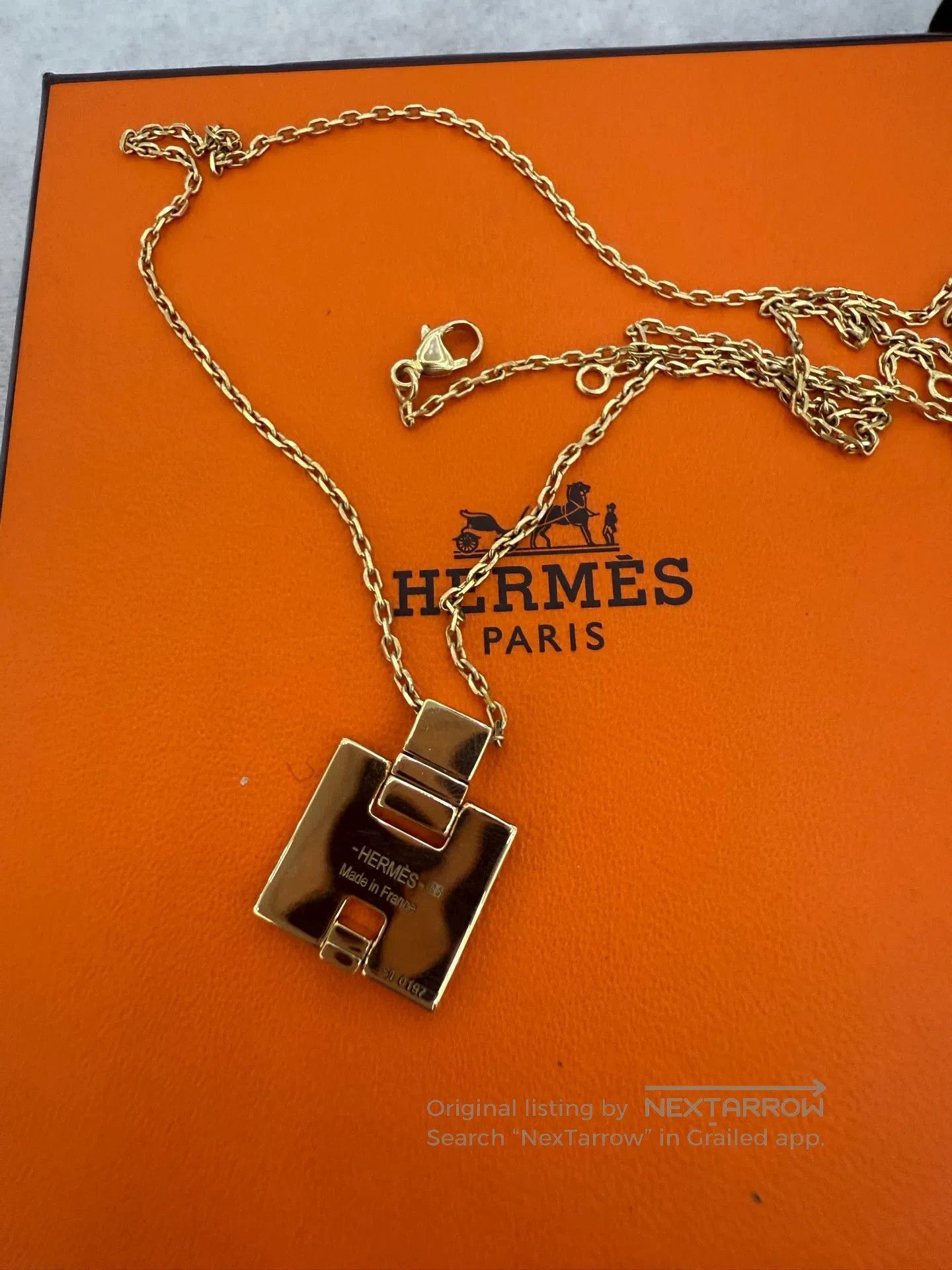 Hermes Hermes Eileen H Buckle Square Necklace. Size ONE SIZE - 4 Thumbnail