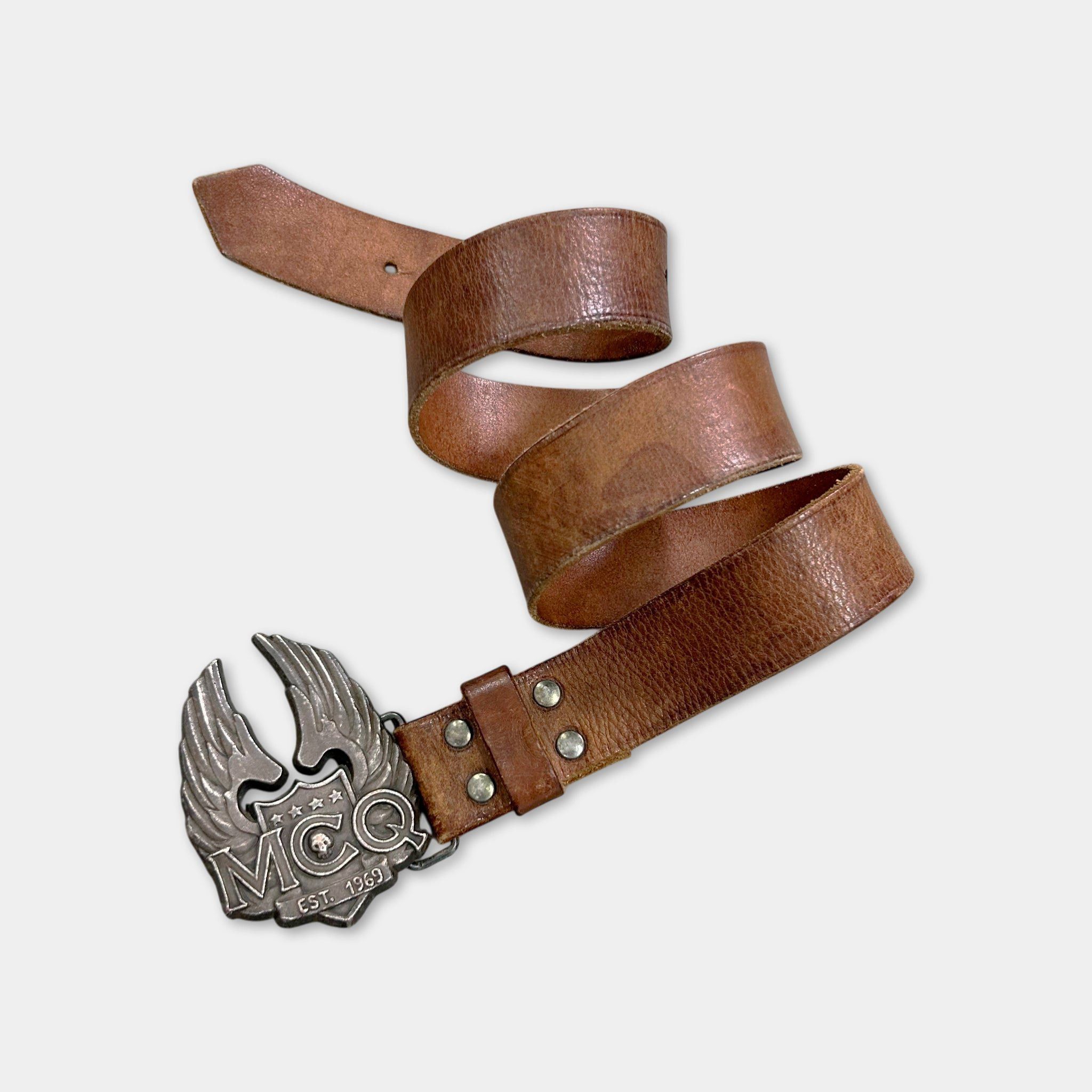 Alexander McQueen Alexander McQueen Buckle Leather Belt Size ONE SIZE - 1 Thumbnail