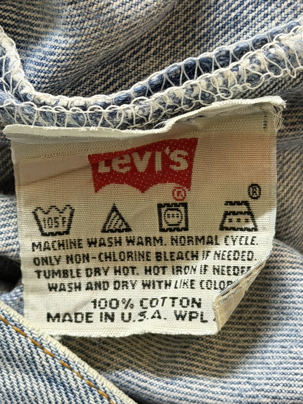 Levi's Vintage 90s Levis 501 Faded Wash Distressed Ripped Loose Fit Size US 32 / EU 48 - 9 Thumbnail
