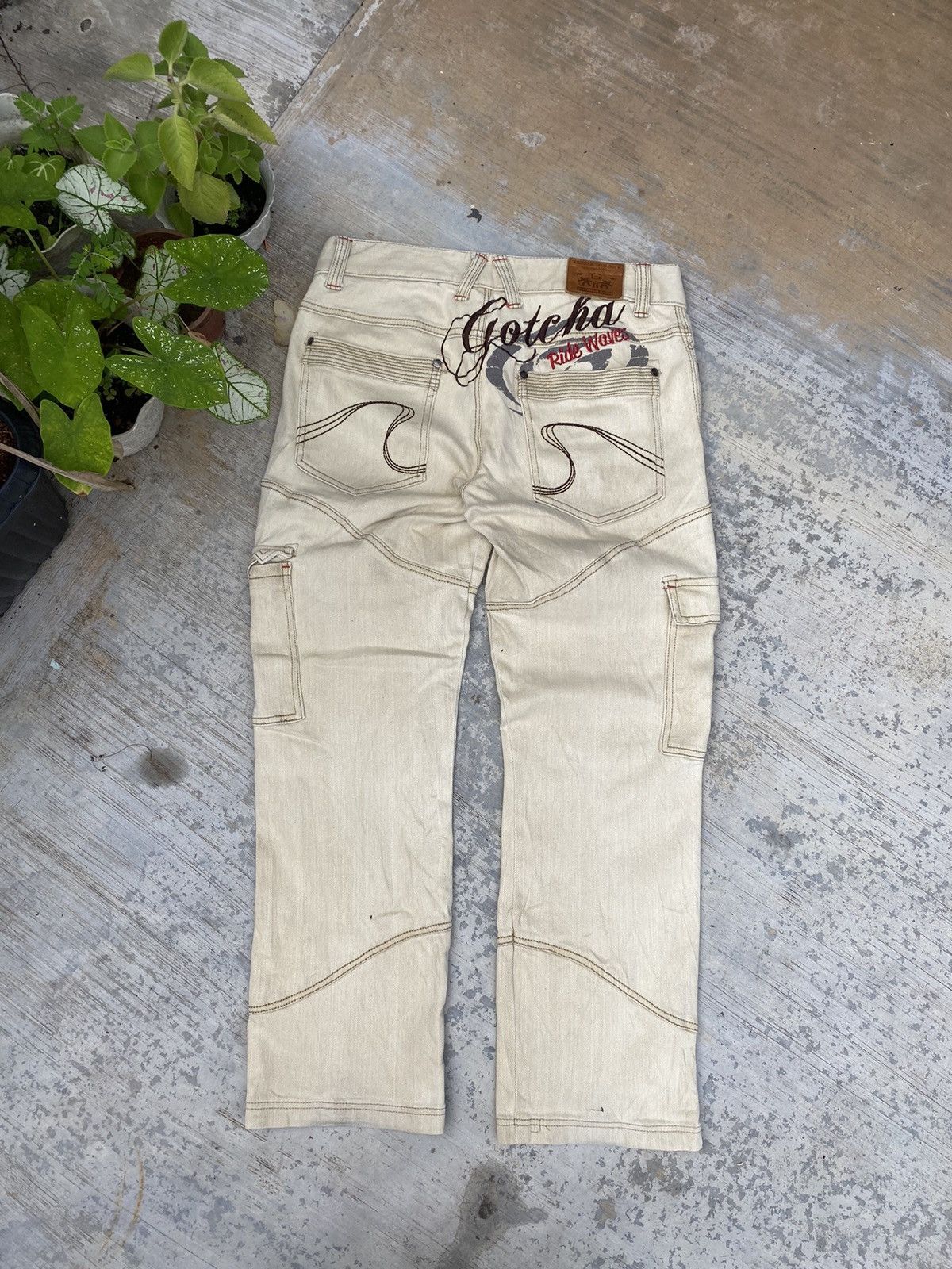 Gotcha Vintage Gotcha Surfwear Spellout Woven Crago Pant Size US 33 - 2 Thumbnail