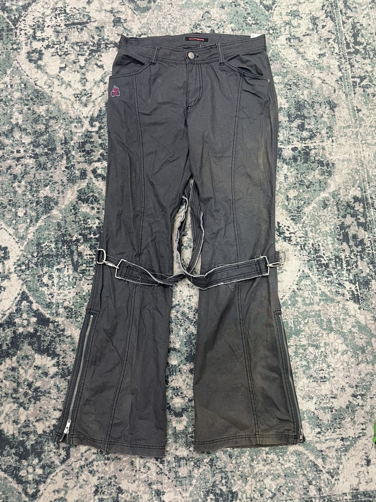 20471120 Algonquins Seditionaries Bondage Pants Flared Size US 29 - 2 Thumbnail