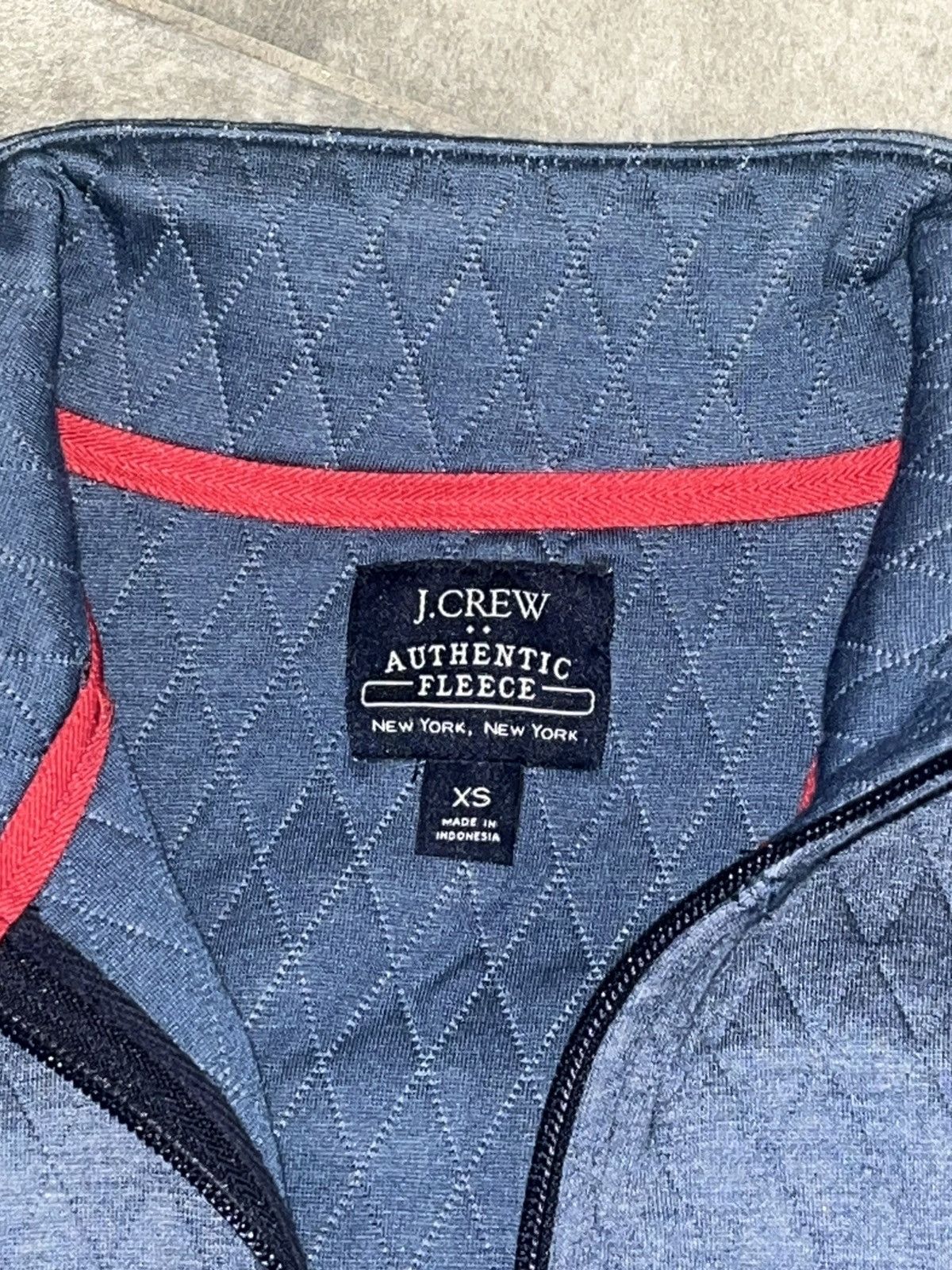 J.Crew J.Crew Factory Men's Quilted Quarter-Zip Pullover Size US XS / EU 42 / 0 - 3 Thumbnail