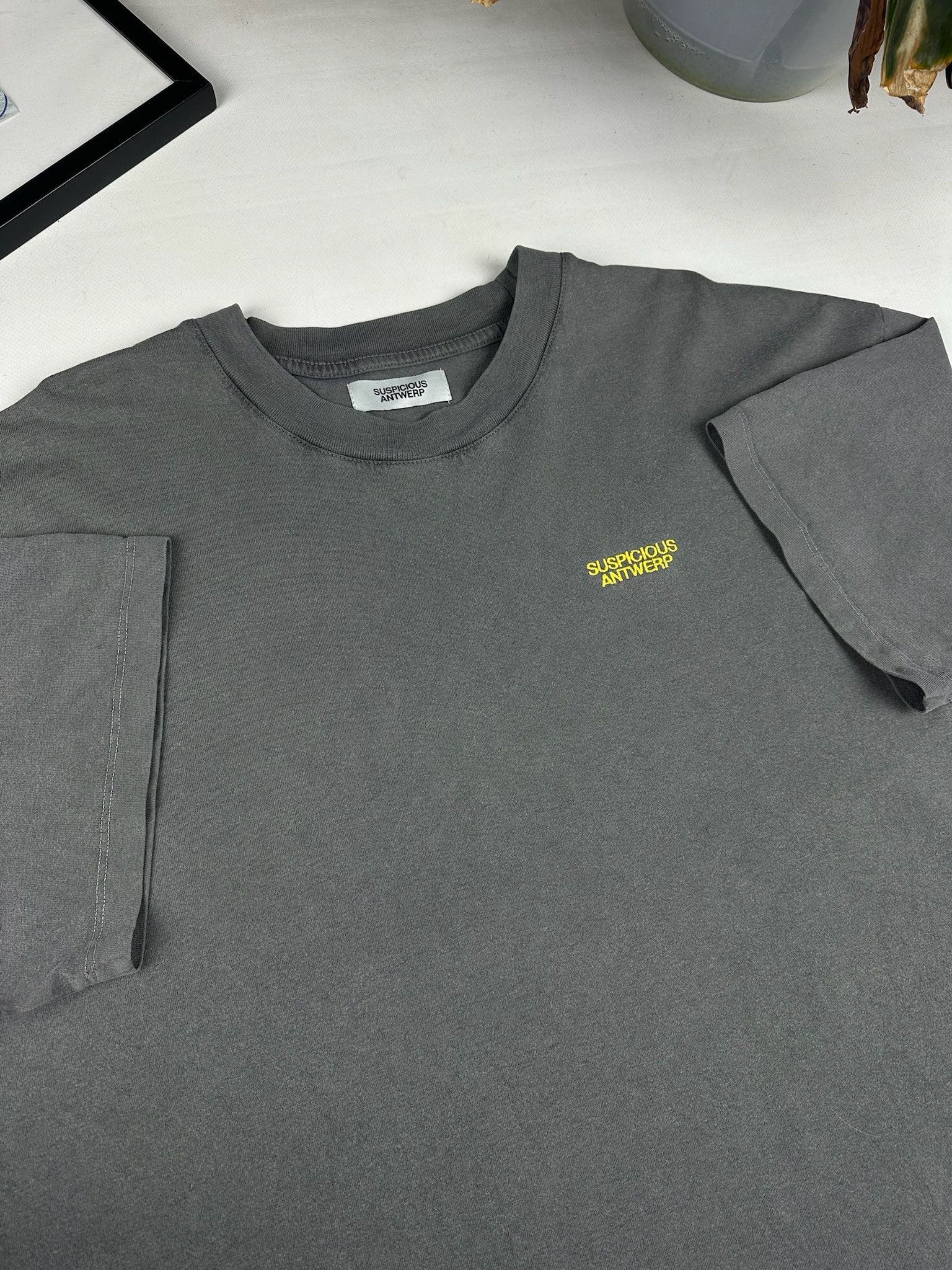 Suspicious Antwerp T Shirt embroidery logo