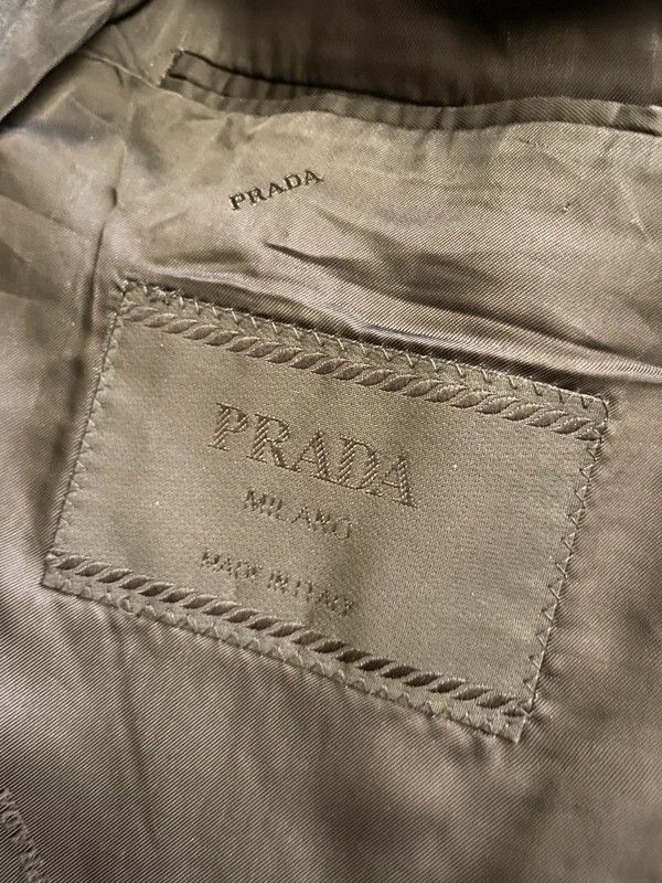 Prada F/W 2012 ONE BUTTON SILK BLAZER JACKET Size US L / EU 52-54 / 3 - 6 Thumbnail