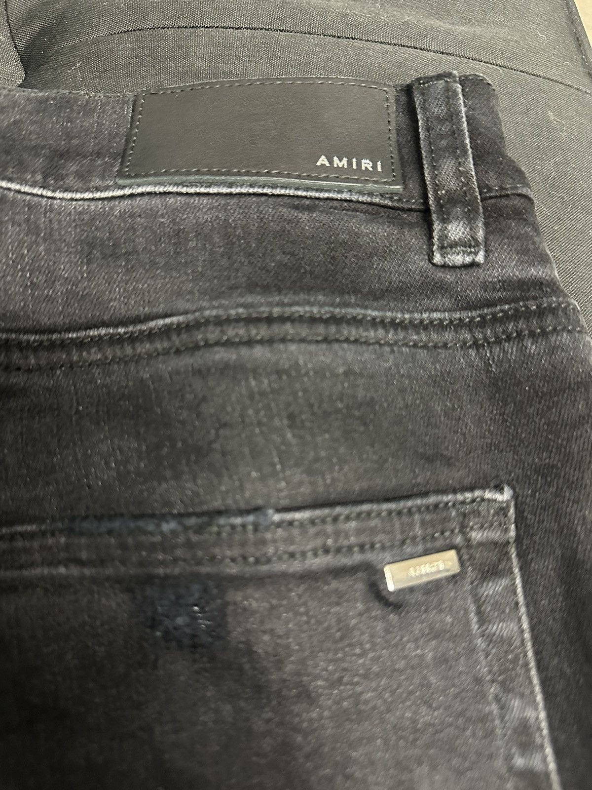 Amiri Amiri Watercolour logo-print skinny jeans Size US 31 - 4 Thumbnail