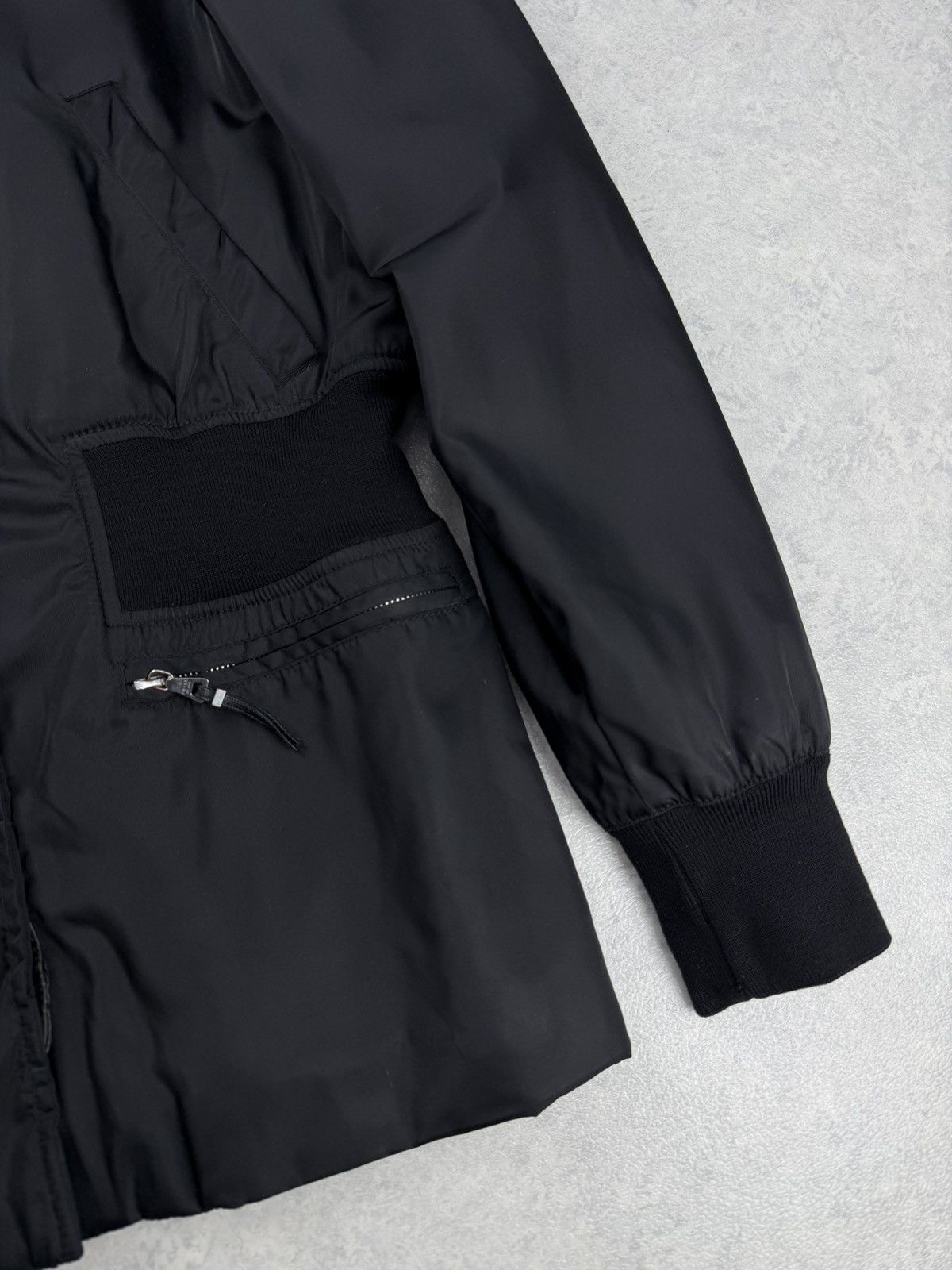 Prada Prada Women Black Nylon Jacket Zip Button Front IT 44 Size M / US 6-8 / IT 42-44 - 3 Thumbnail