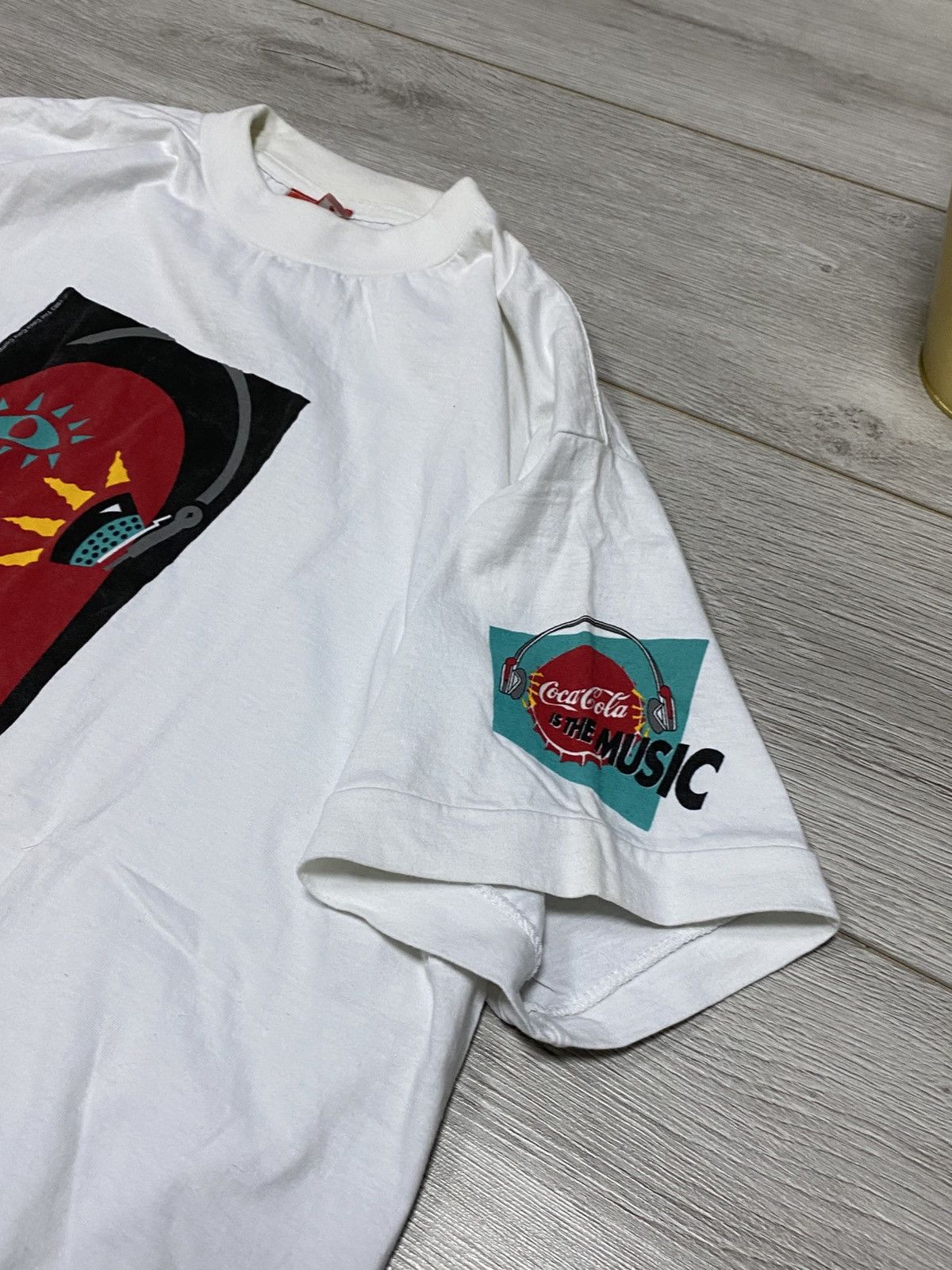 Coca Cola Vintage 1993 Coca Cola Is The Music Promo Tee (Coca Cola) Size US XL / EU 56 / 4 - 11 Thumbnail