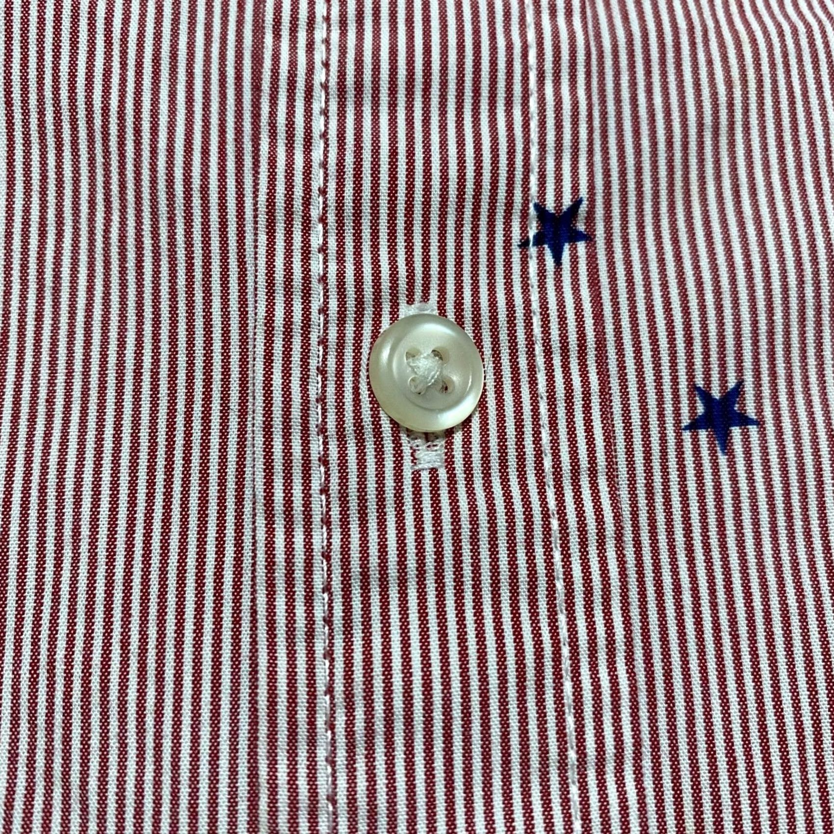 Chaps Chaps Mens XL Shirt Red Striped Button-Down Short Sleeve (Casual) Size US XL / EU 56 / 4 - 4 Thumbnail