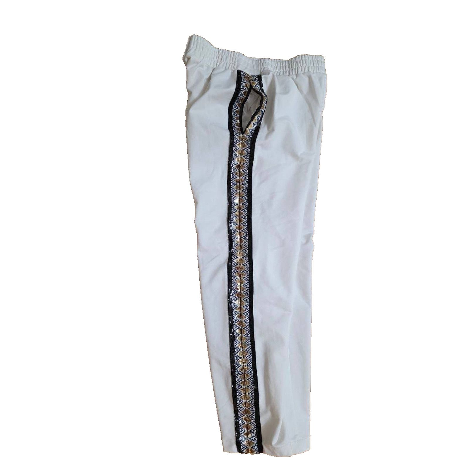 KOBI HALPERIN Kobi Halperin Pants sequin White Size Small A001058 Size 25" / US 0 / IT 36 - 4 Thumbnail
