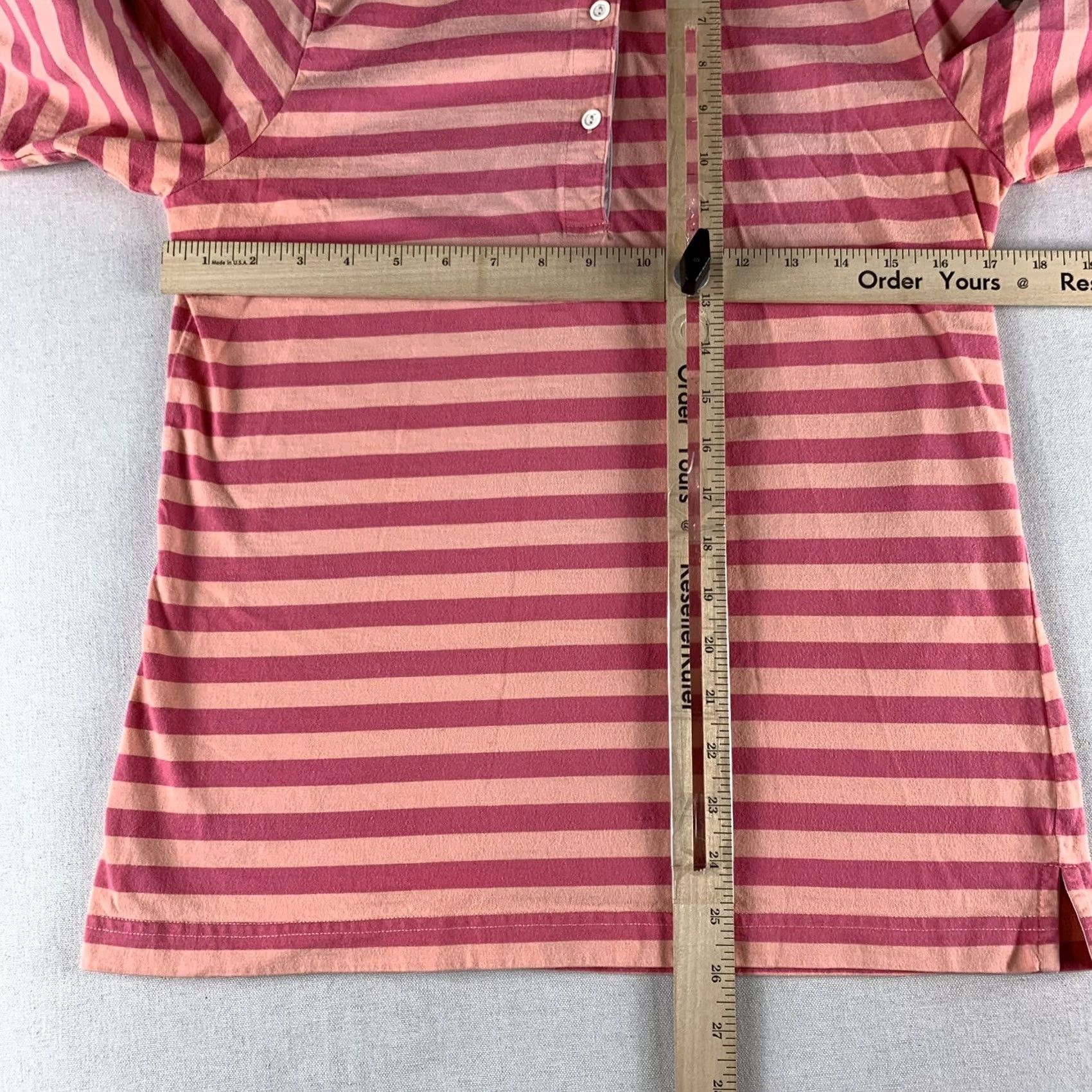 Vintage VINTAGE? MARSH LANDING POLO SHIRT Womens Medium Pink Striped Long Sleeve Size M / US 6-8 / IT 42-44 - 5 Thumbnail