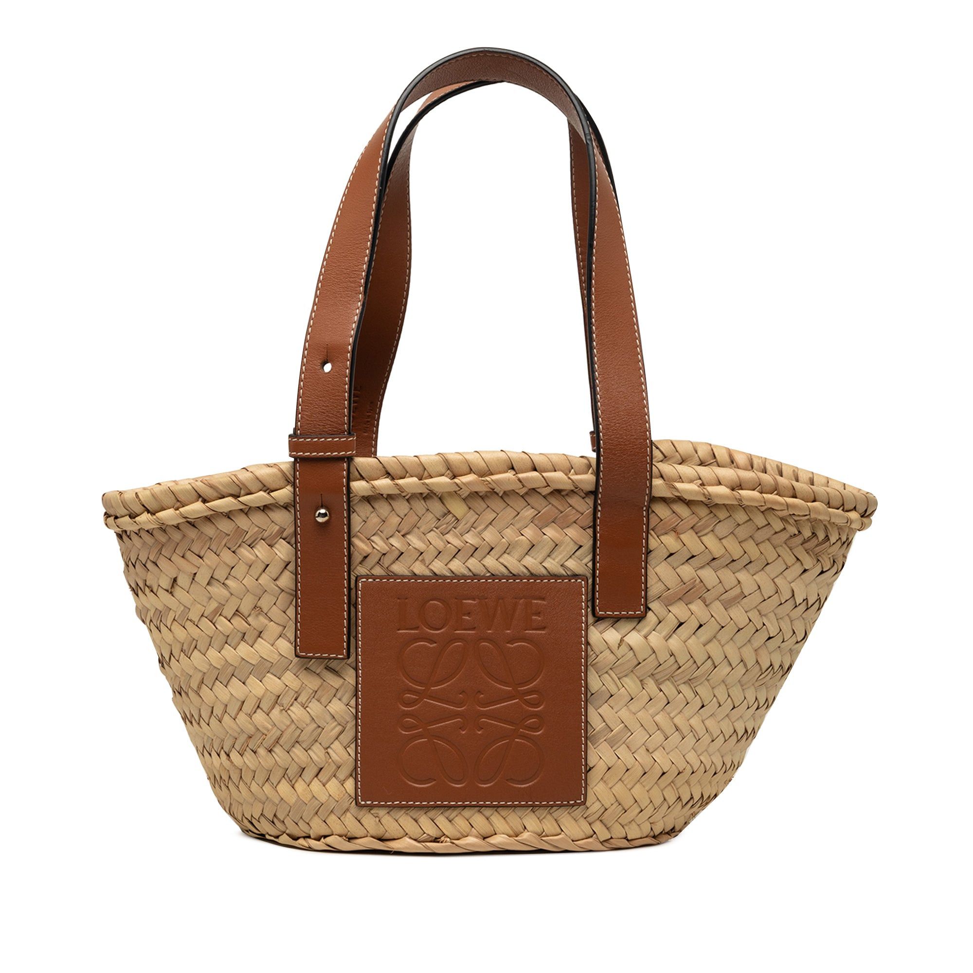 Loewe Small Raffia Anagram Basket Tote Size ONE SIZE - 1 Thumbnail