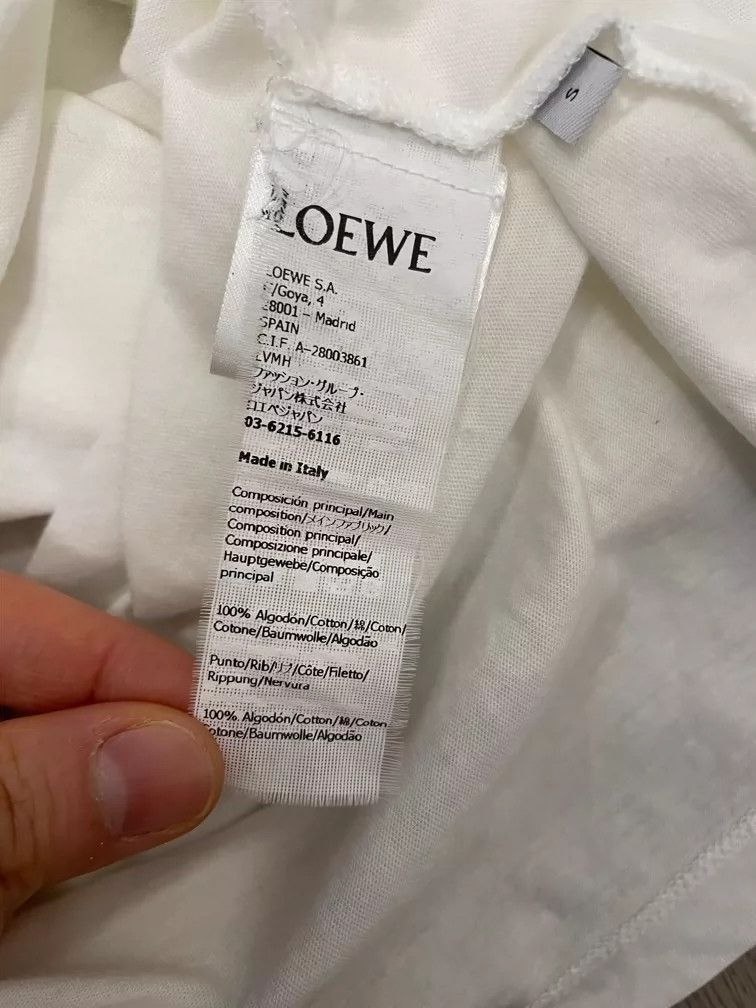Loewe LOEWE White embroidered small Logo black edged short sleev Size S / US 4 / IT 40 - 5 Thumbnail