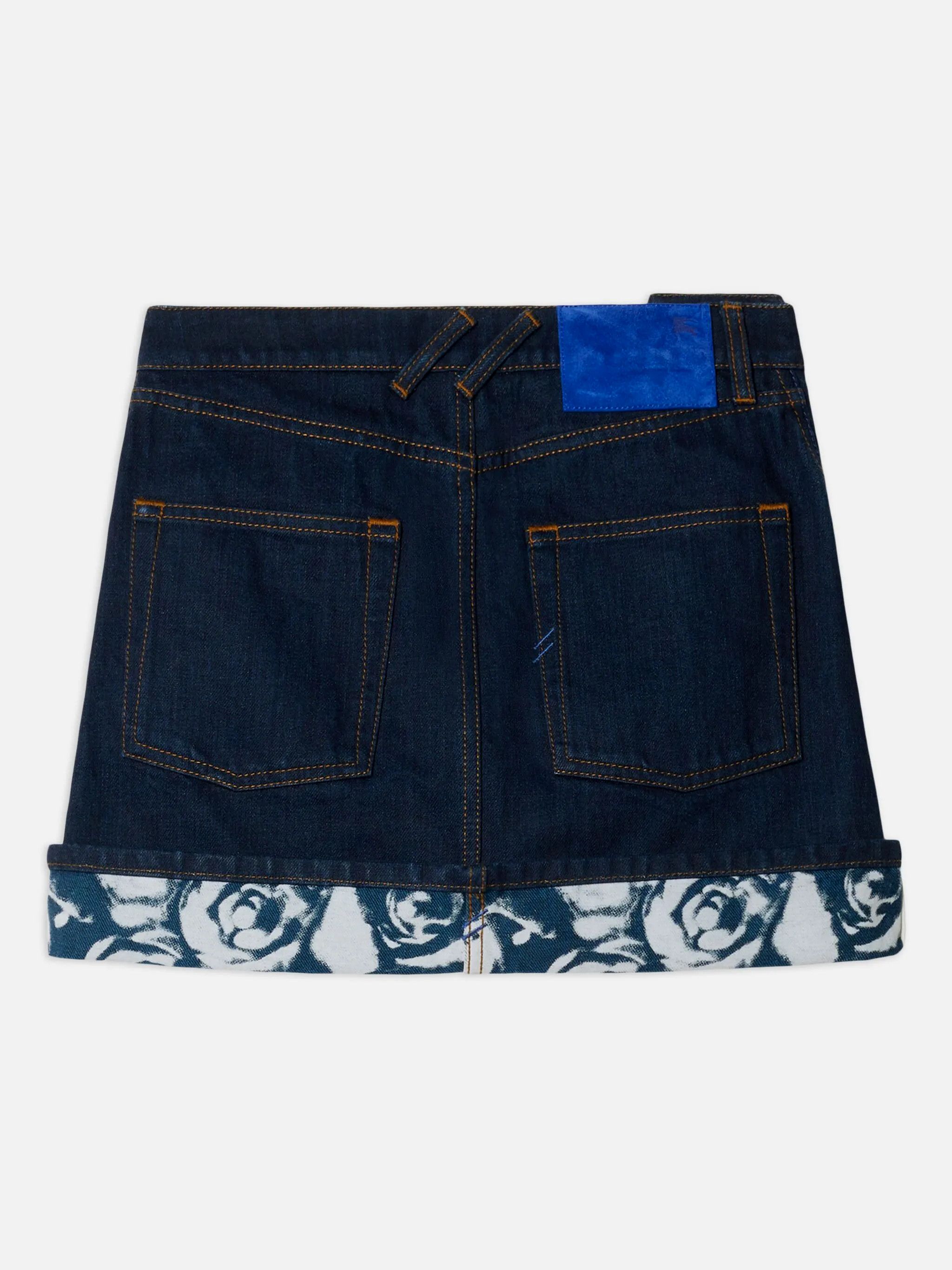 Burberry BURBERRY heavyweight navy blue Japanese denim mini skirt Size 28" / US 6 / IT 42 - 4 Thumbnail