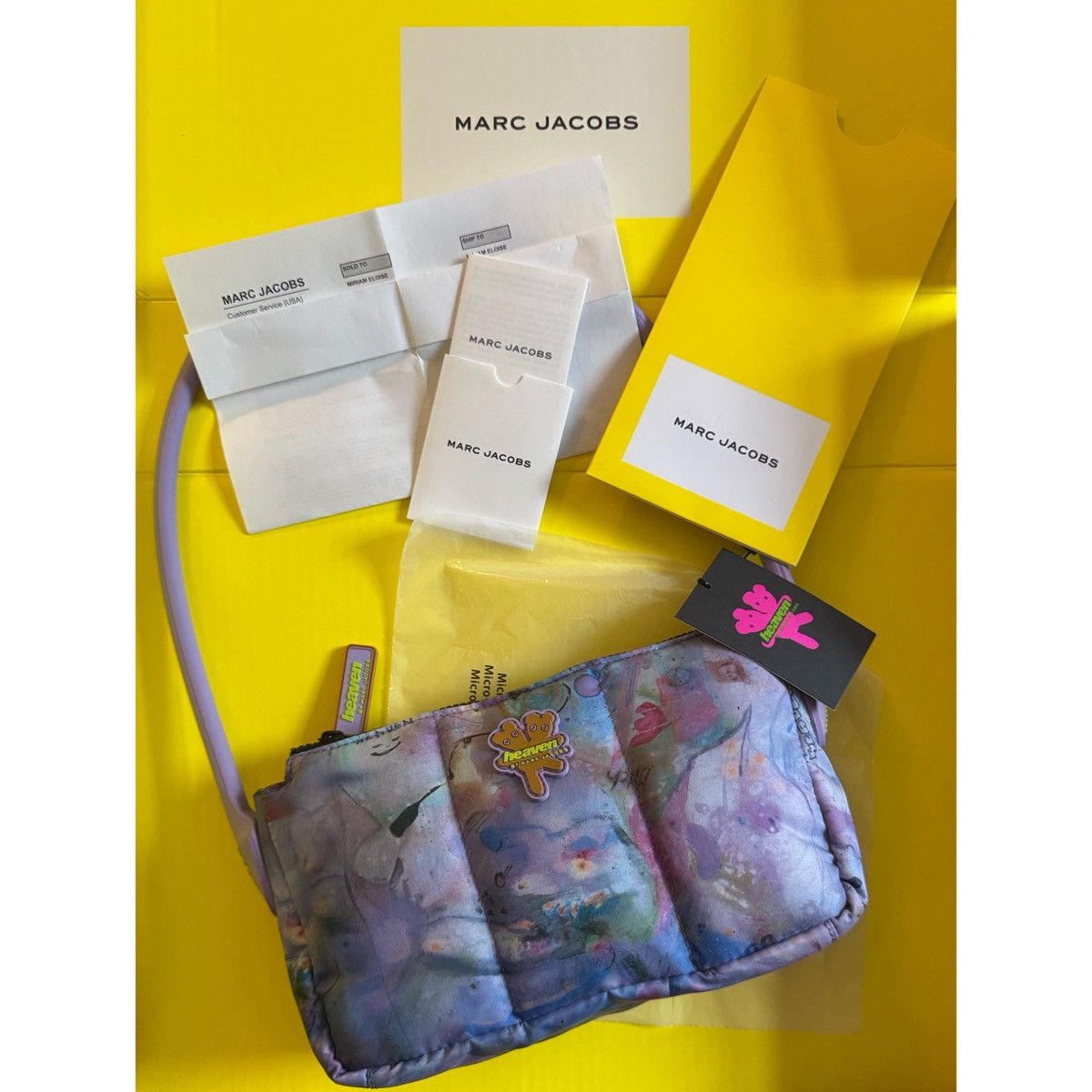 Heaven by Marc Jacobs MARC JACOBS PURPLE ALL OVER PRINT BAG CLAIRE BARROW ARTWORK Size ONE SIZE - 7 Thumbnail