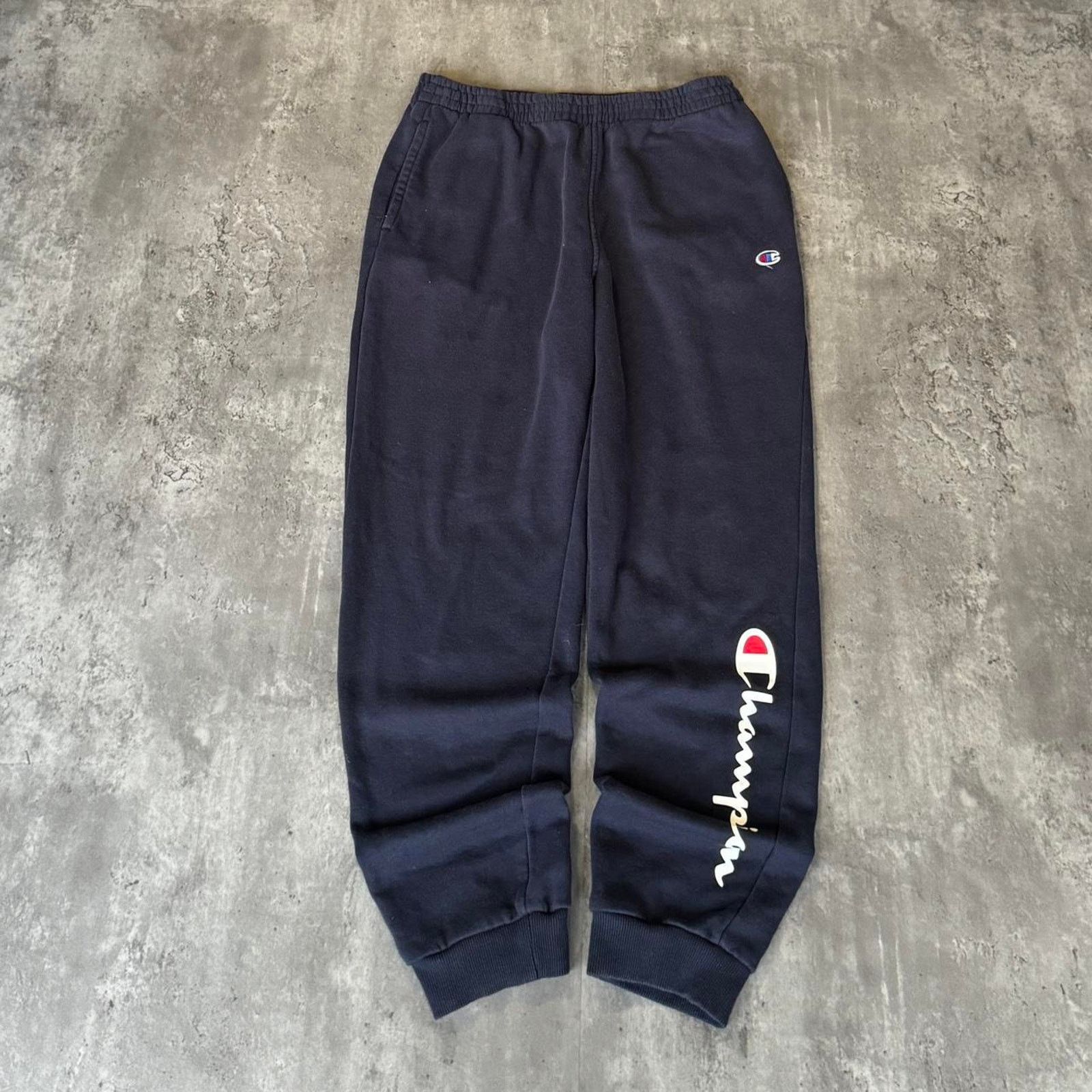 Champion × Vintage Vintage Y2K Champion Navy Blue Grunge Opium Sweatpants Size US 30 / EU 46 - 1 Thumbnail