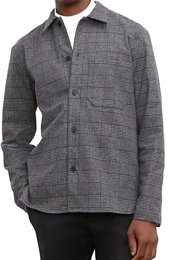 Club Monaco Club Monaco Long Sleeve Moleskin Plaid Overshirt Size US L / EU 52-54 / 3 - 1 Thumbnail