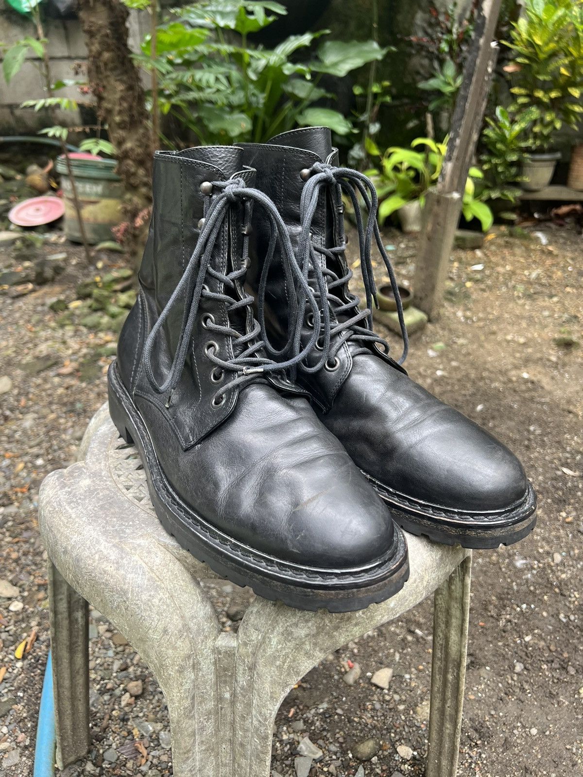 Ann Demeulemeester Archive Ann Demeulemeester Combat Boots | Grailed