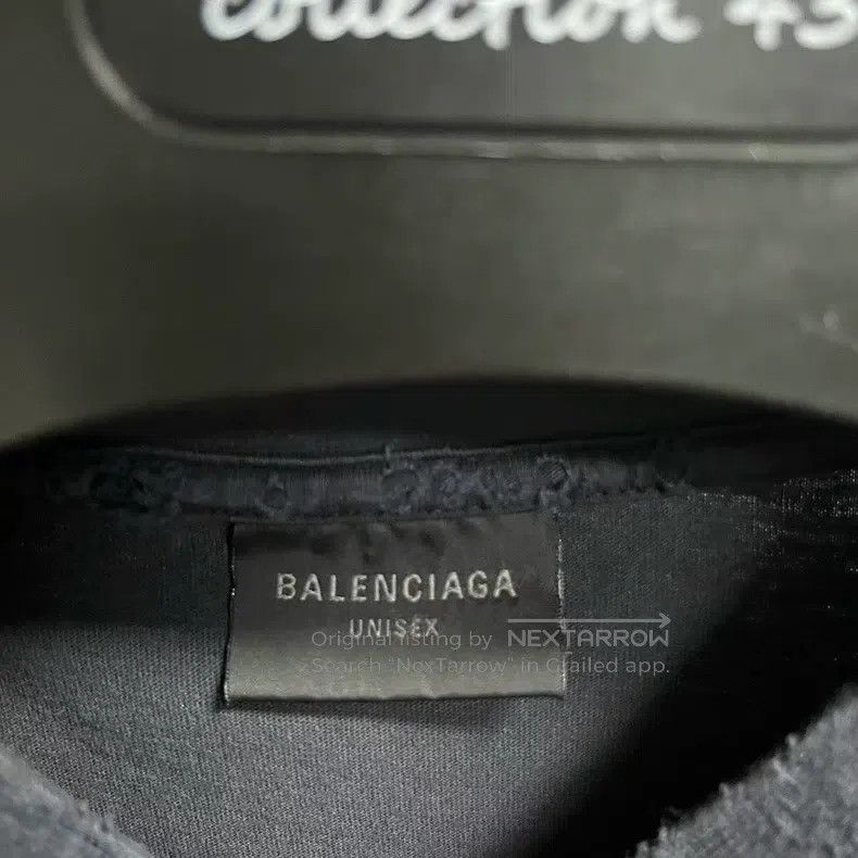 Balenciaga Balenciaga Black Crew Neck Vintage Effect Short Sleeve Size US S / EU 44-46 / 1 - 2 Thumbnail