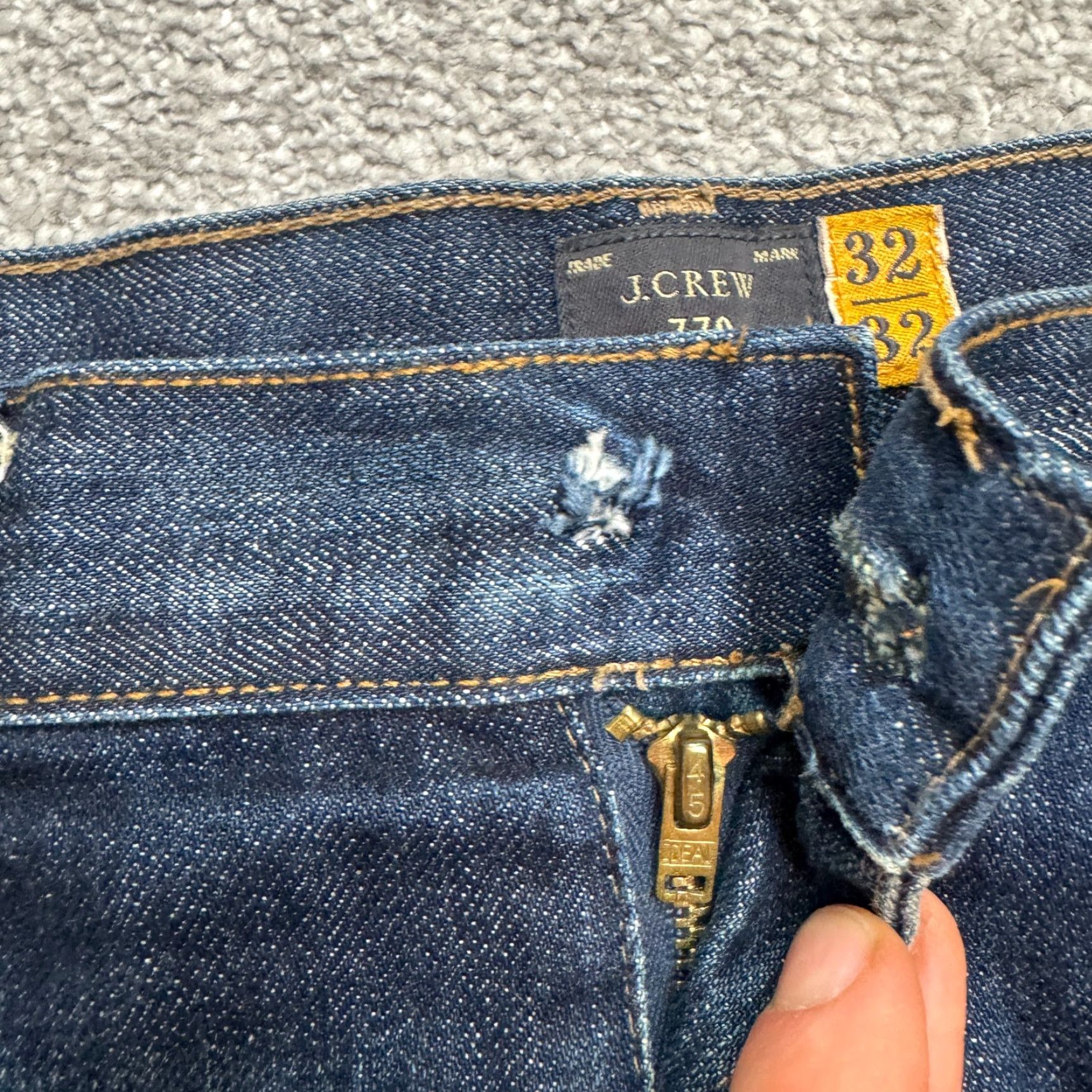 J.Crew J.Crew 770 Kaihara Denim Jeans Mens 32x32 Blue 100% Cotton Casual Straight Denim Jeans Mens 32x32 Blue Wool? Size US 32 / EU 48 - 7 Thumbnail