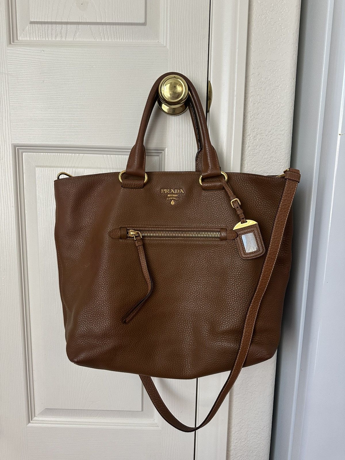Prada Tote Bag in Brown, Women's