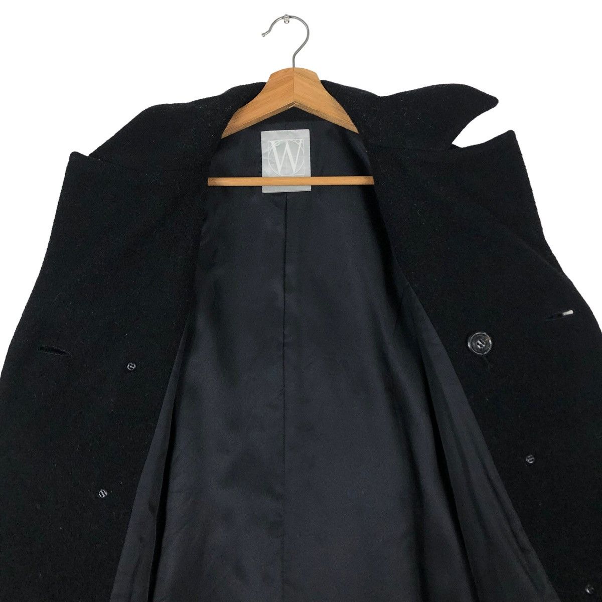 Yohji Yamamoto 🔥RICH BLACK DOUBLE BREAST WOOL JACKET WORK SHOP JAPAN Size US M / EU 48-50 / 2 - 14 Thumbnail