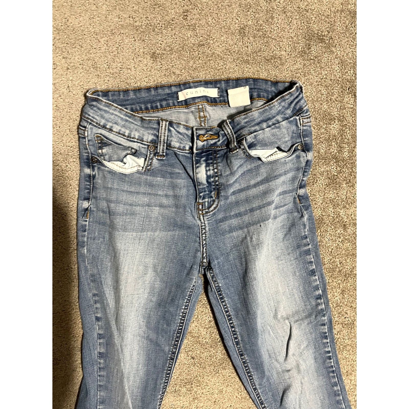 Denime VINTAGE Eunina Jeans Womens Skinny Ankle 5-Pocket Distressed Denim Blue Size 5 Size 27" / US 4 / IT 40 - 2 Thumbnail