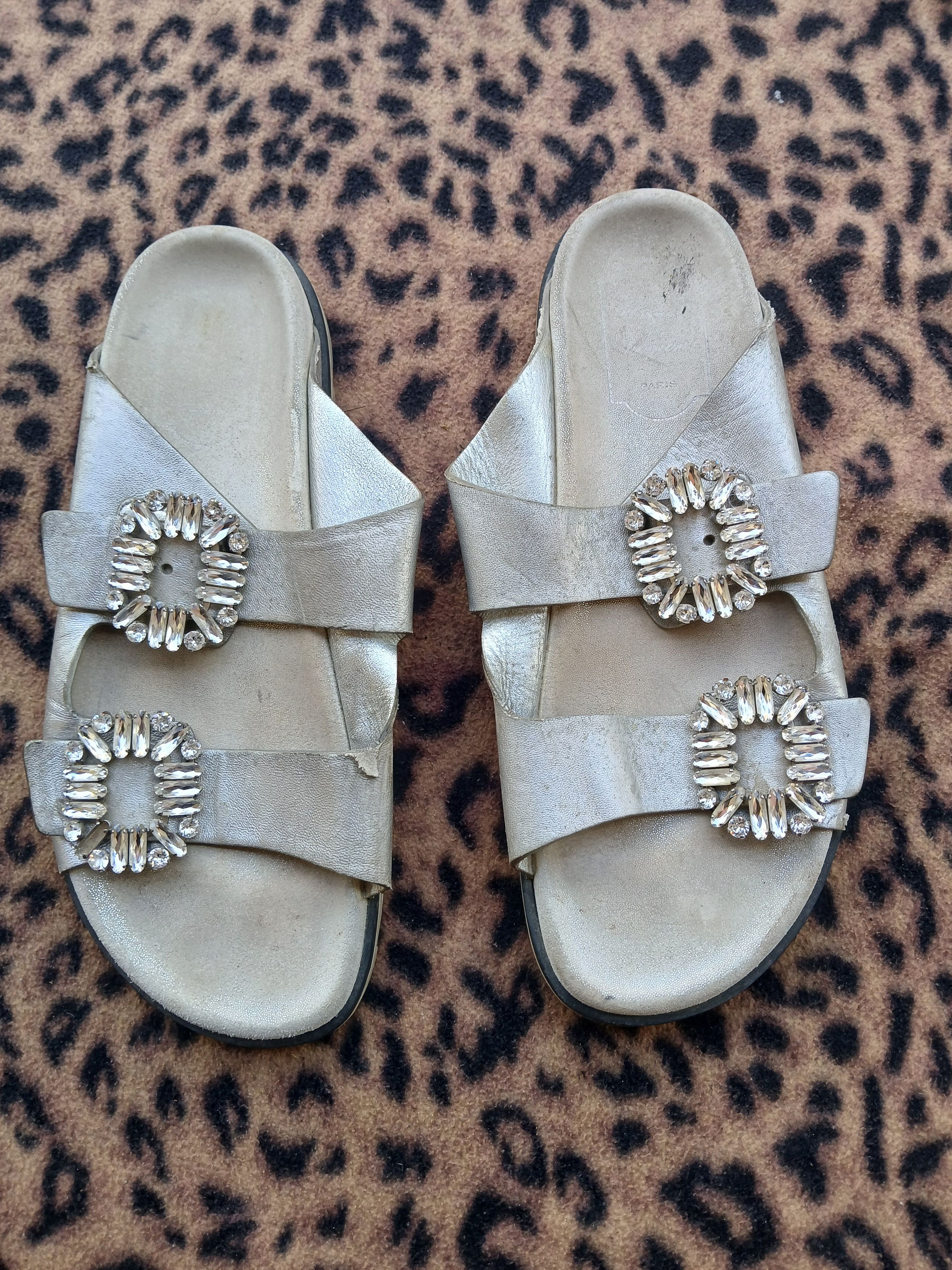 Roger Vivier Roger vivier slidy viv Rhinestone sandals Size US 10 / IT 40 - 1 Thumbnail