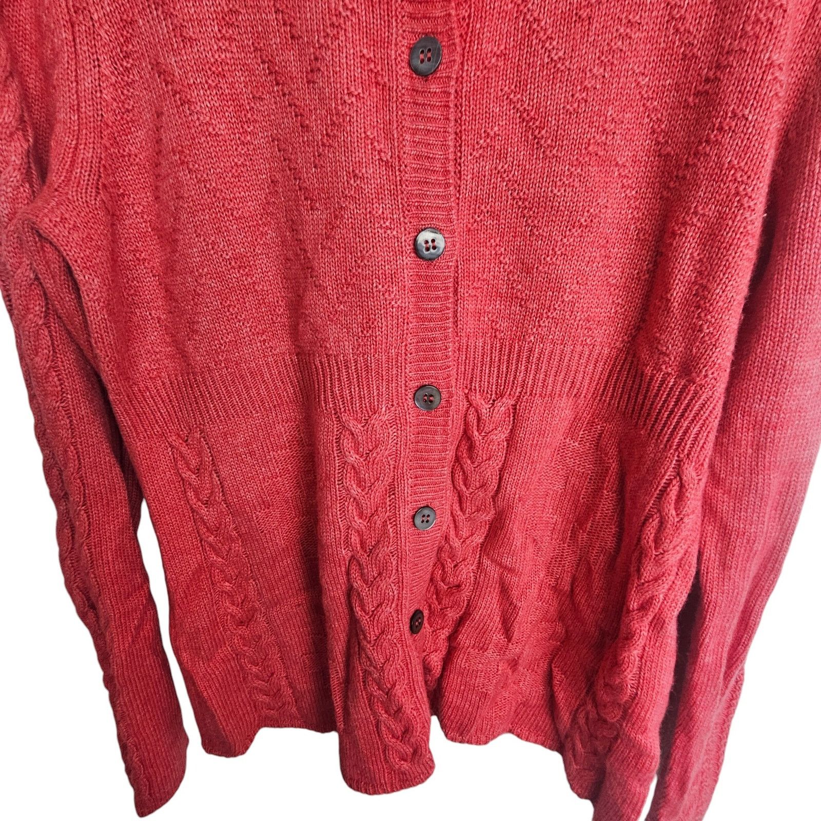 Sundry Sundance Womens Wool Alpaca Cardigan Sweater Sz L Cable Knit Size L / US 10 / IT 46 - 3 Thumbnail
