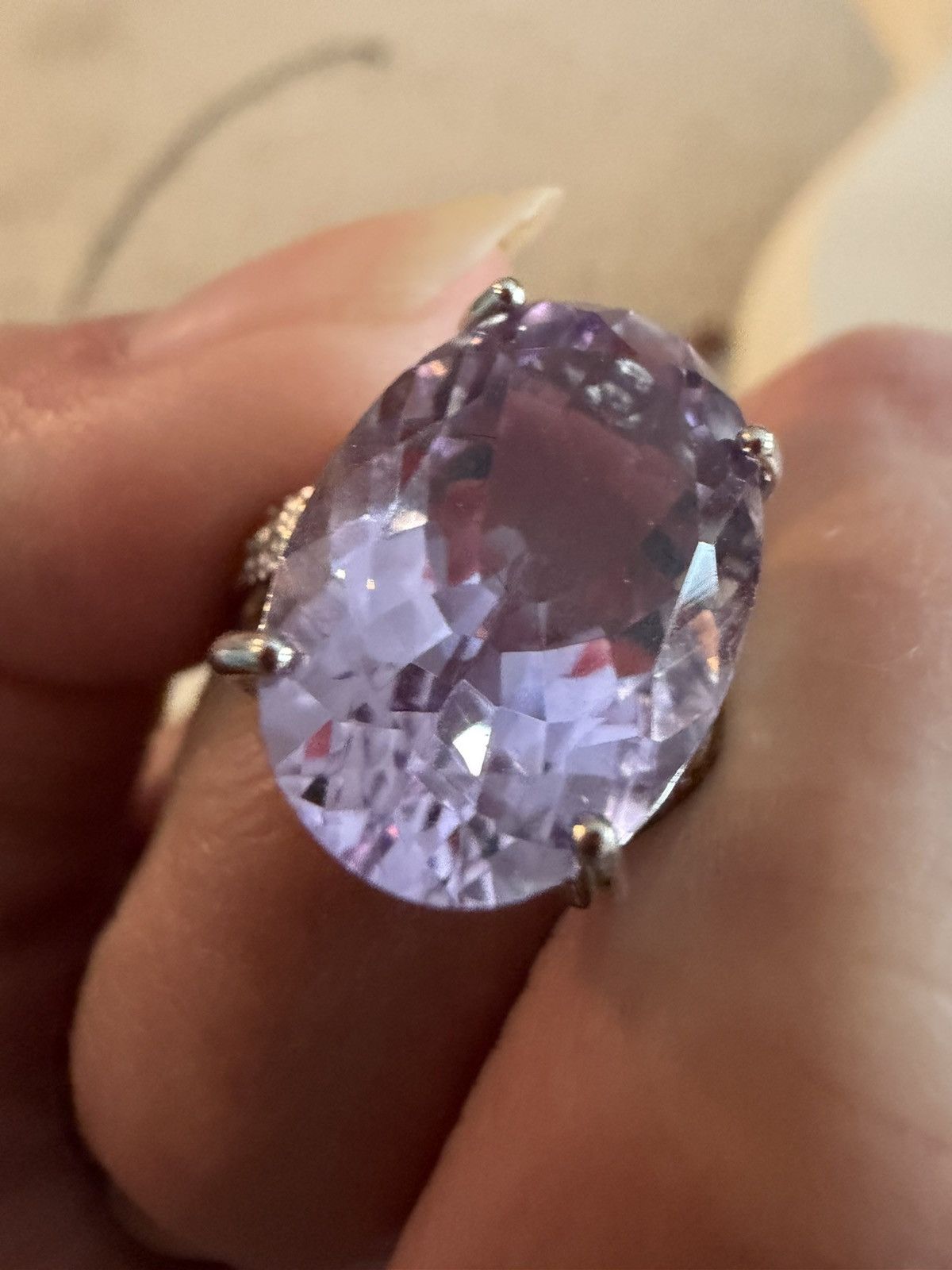 Other 12.12 carat natural amythist ring size 7 Size ONE SIZE - 4 Thumbnail