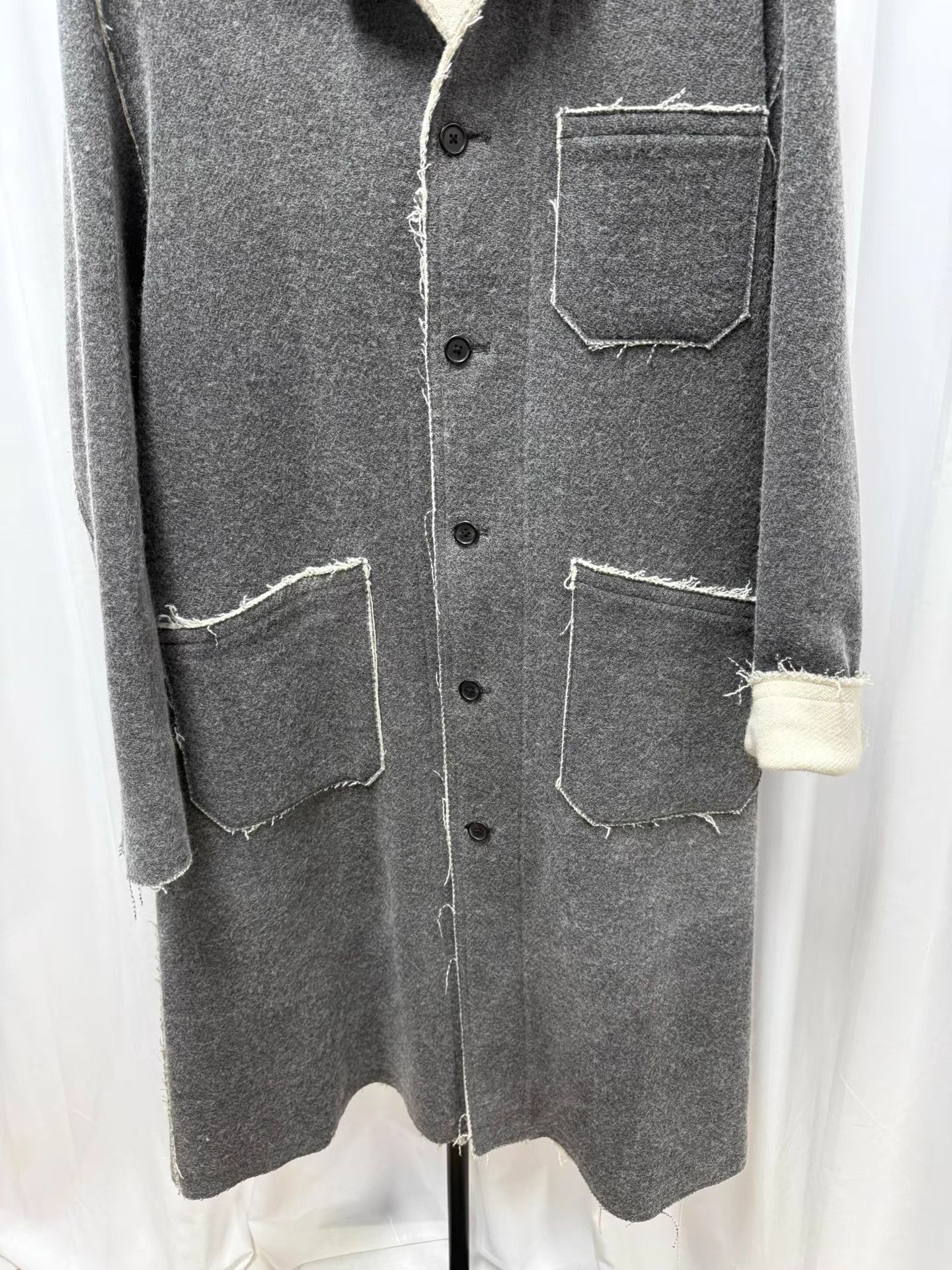 Yohji Yamamoto Yohji Yamamoto Y's for men Wool Destroyed Coat K20 Size US L / EU 52-54 / 3 - 3 Thumbnail