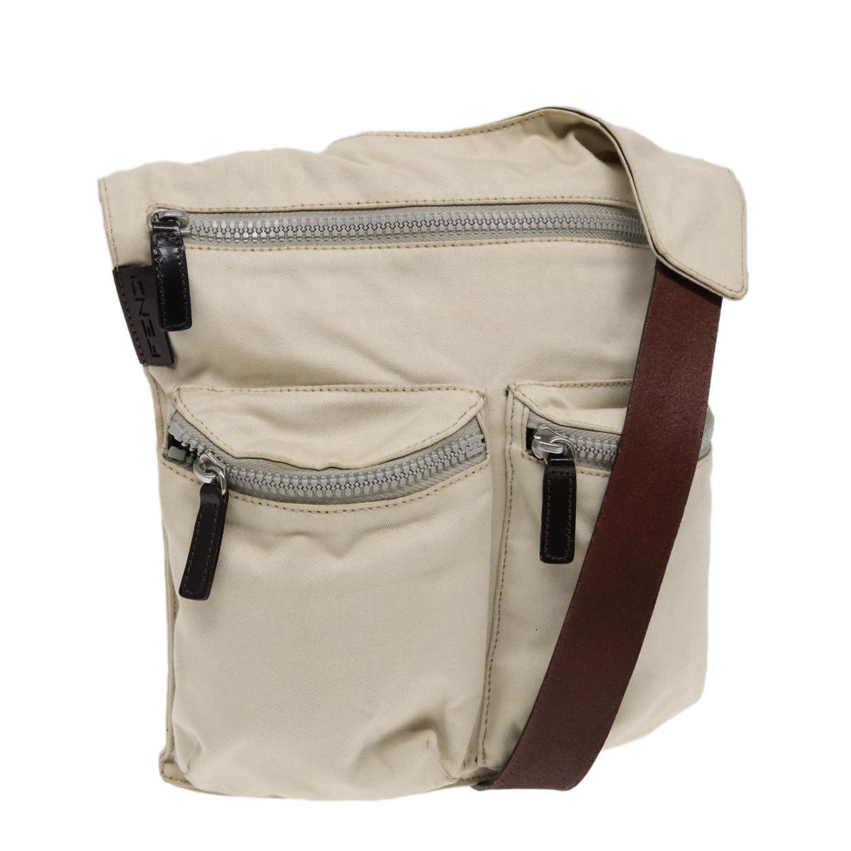 Fendi Beige Canvas Shoulder Bag (Pre-Owned) Size ONE SIZE - 1 Thumbnail